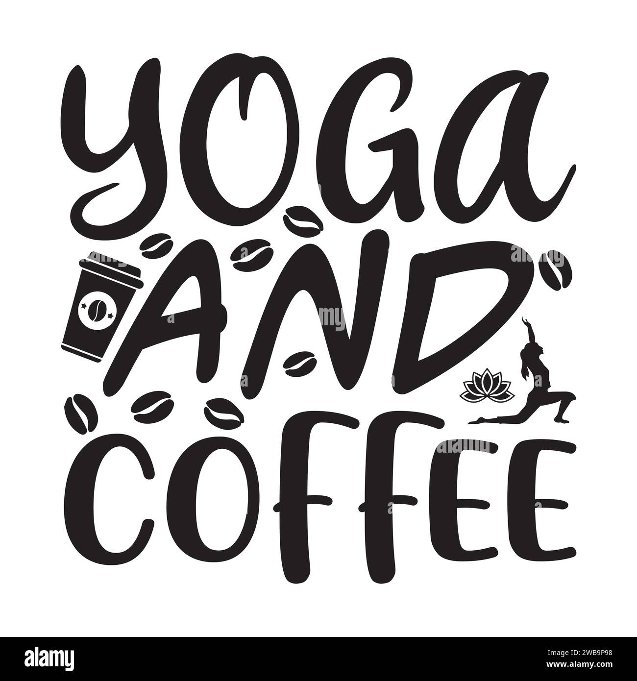 Café SVG Design Typography T-shirt Design Illustration de Vecteur