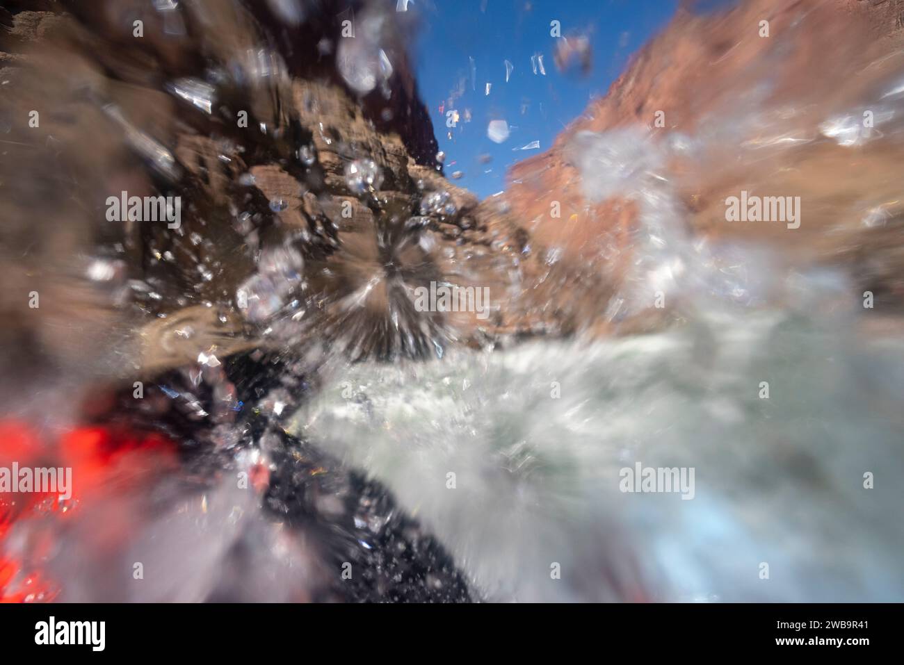 Running Upset Rapid, Grand Canyon NP, Arizona Banque D'Images