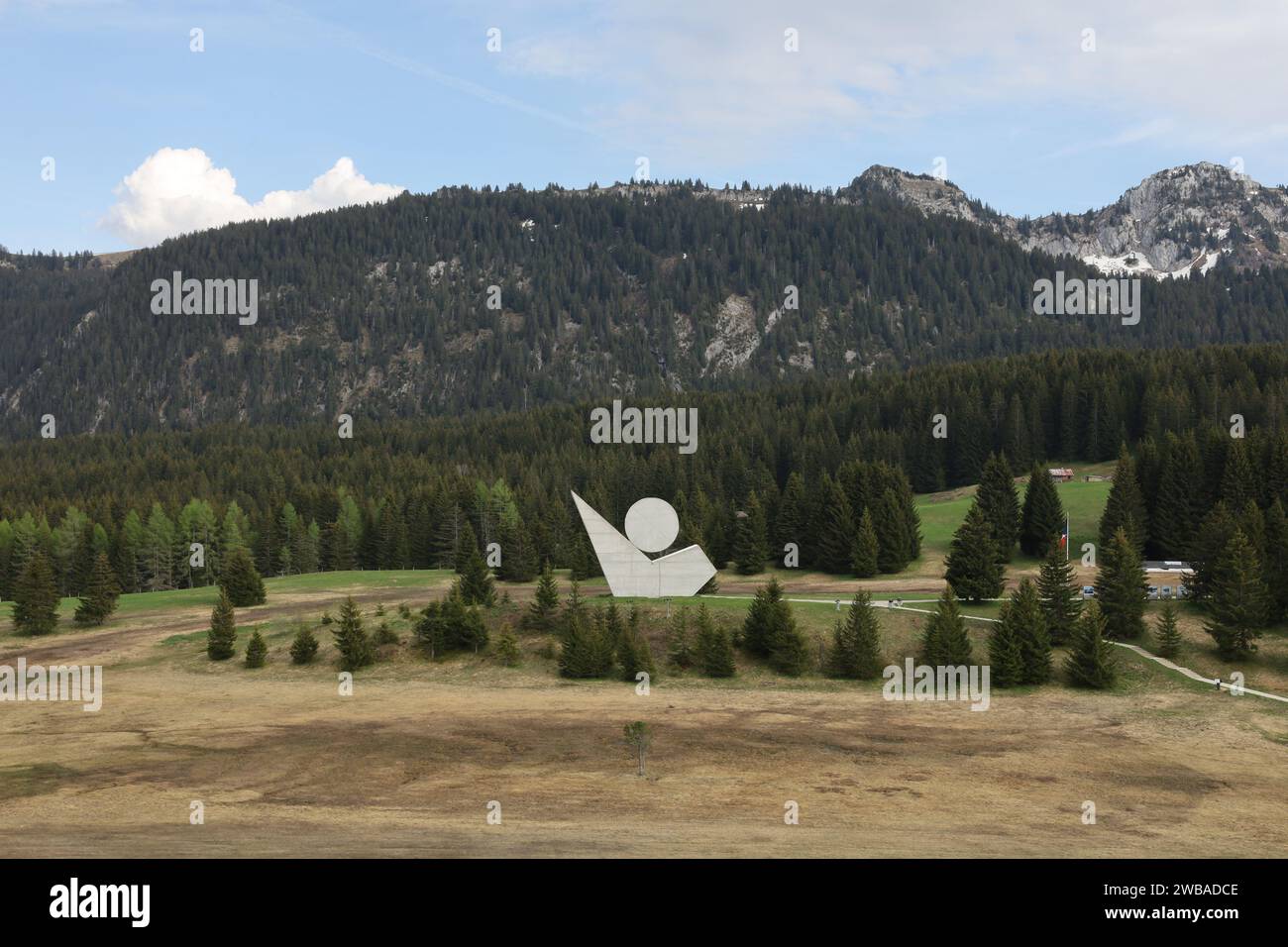 Vue sur une vallée en haute-Savoie Banque D'Images