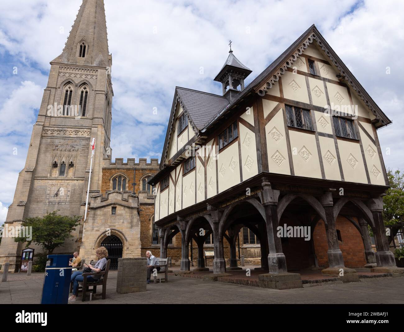 The Old Grammar School dans le centre de la ville de marché de Market Harborough Leicestershire Angleterre Banque D'Images