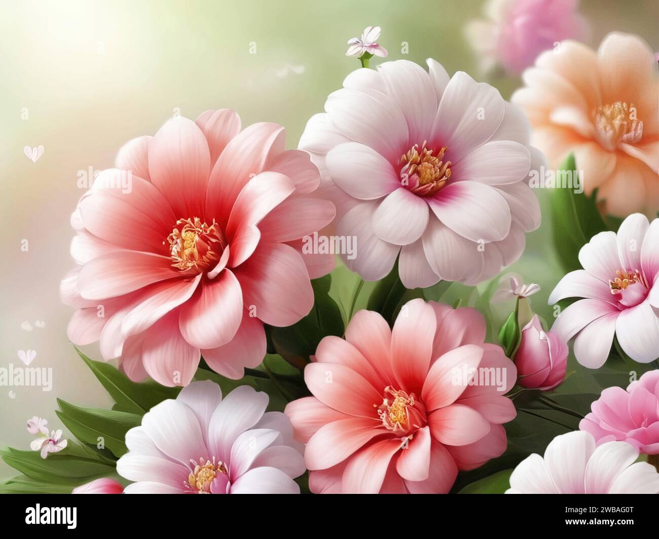 La beauté florissante à son meilleur! Ces fleurs vibrantes et étonnantes sont un véritable témoignage des merveilles de la nature. Profiter des petites choses de la vie. Illustration de Vecteur