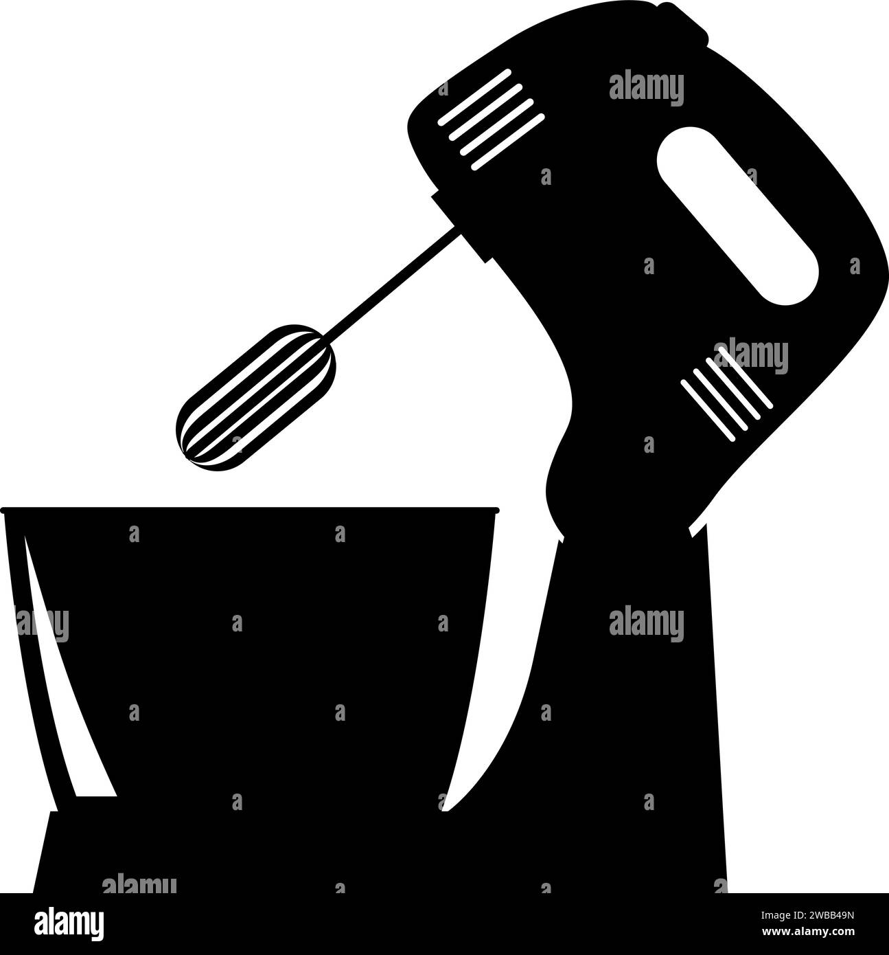 Icône mélangeur de cuisine dans un style plat. Illustration de Vecteur