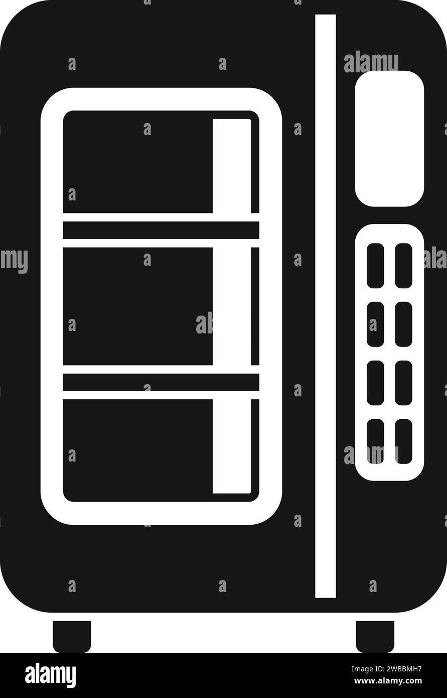 Machine à boire dans le vecteur simple d'icône de magasin. Refroidissement de récipients. Bouteille portable Illustration de Vecteur