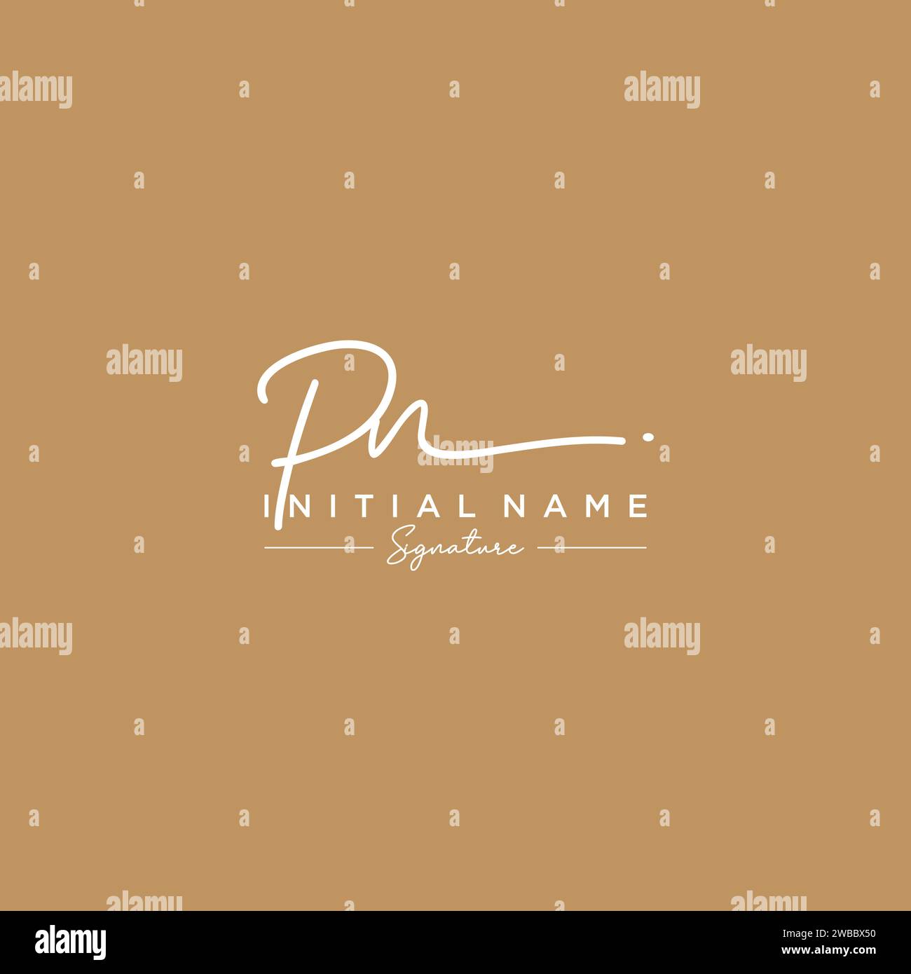 PN Signature logo Template Vector. Illustration de Vecteur