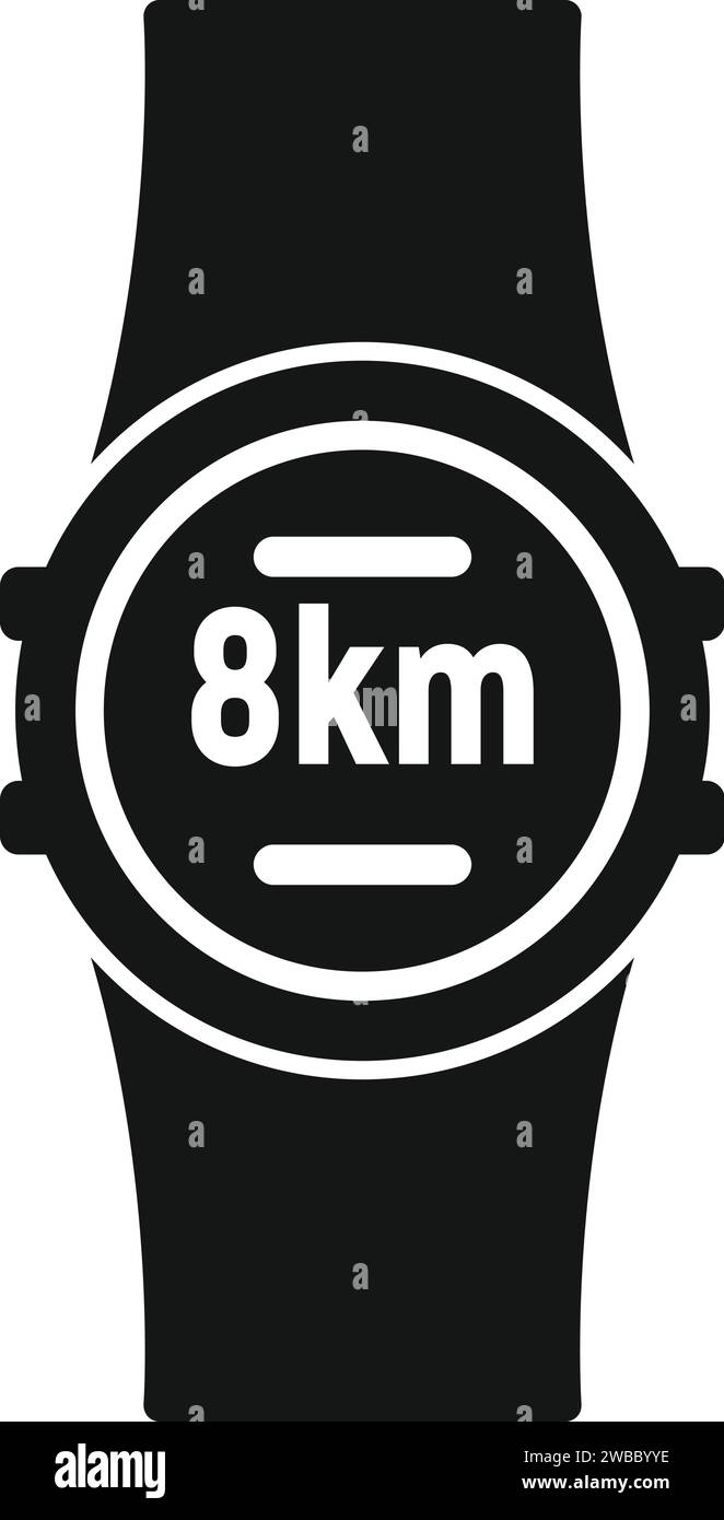 Vecteur simple d'icône de smartwatch Runner. Médias sociaux. Application sport numérique Illustration de Vecteur