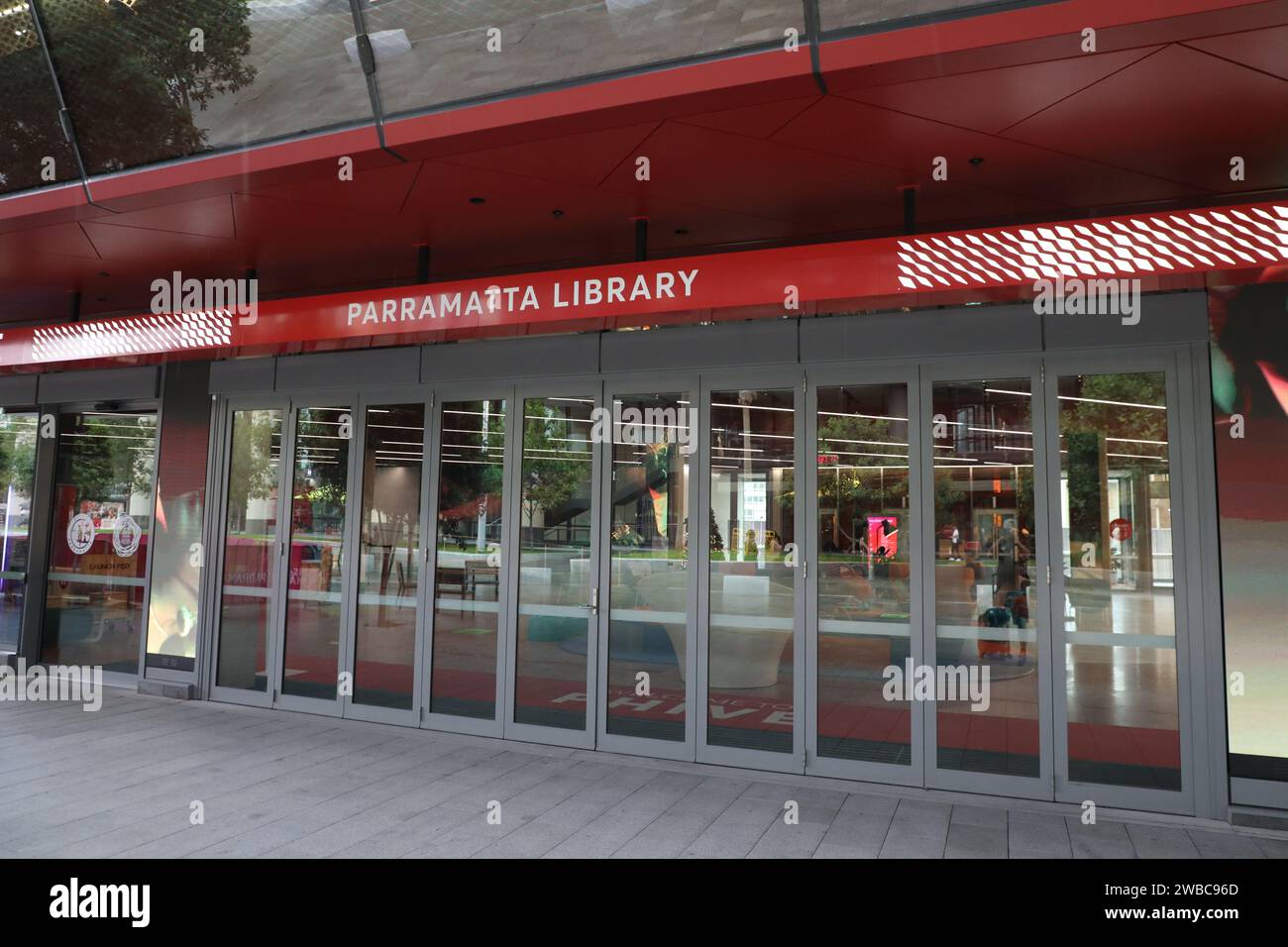 Bibliothèque de Parramatta, 5 Parramatta Square, Parramatta, Nouvelle-Galles du Sud, Australie Banque D'Images