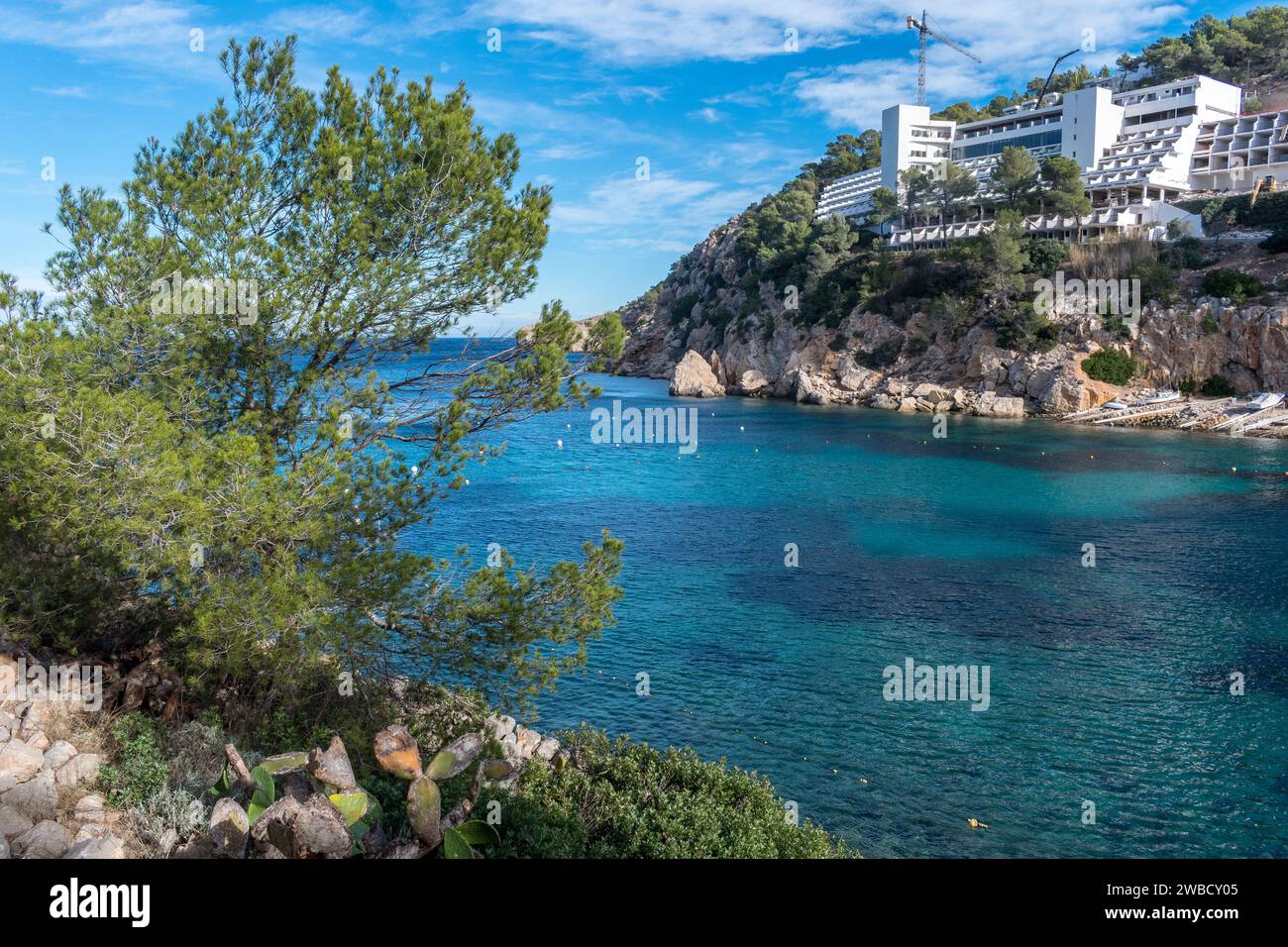 Port de sant Miguel baie sans touristes Banque D'Images