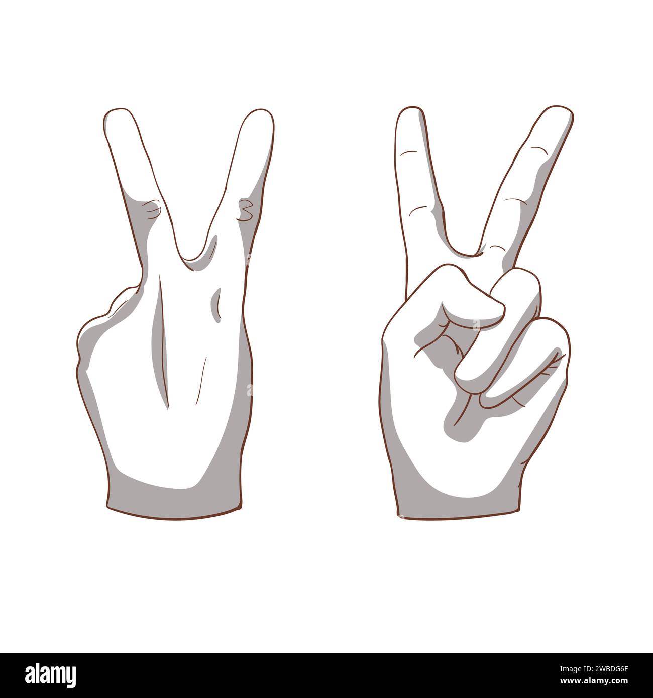 Mains gestes illustration de dessin animé vectoriel Illustration de Vecteur