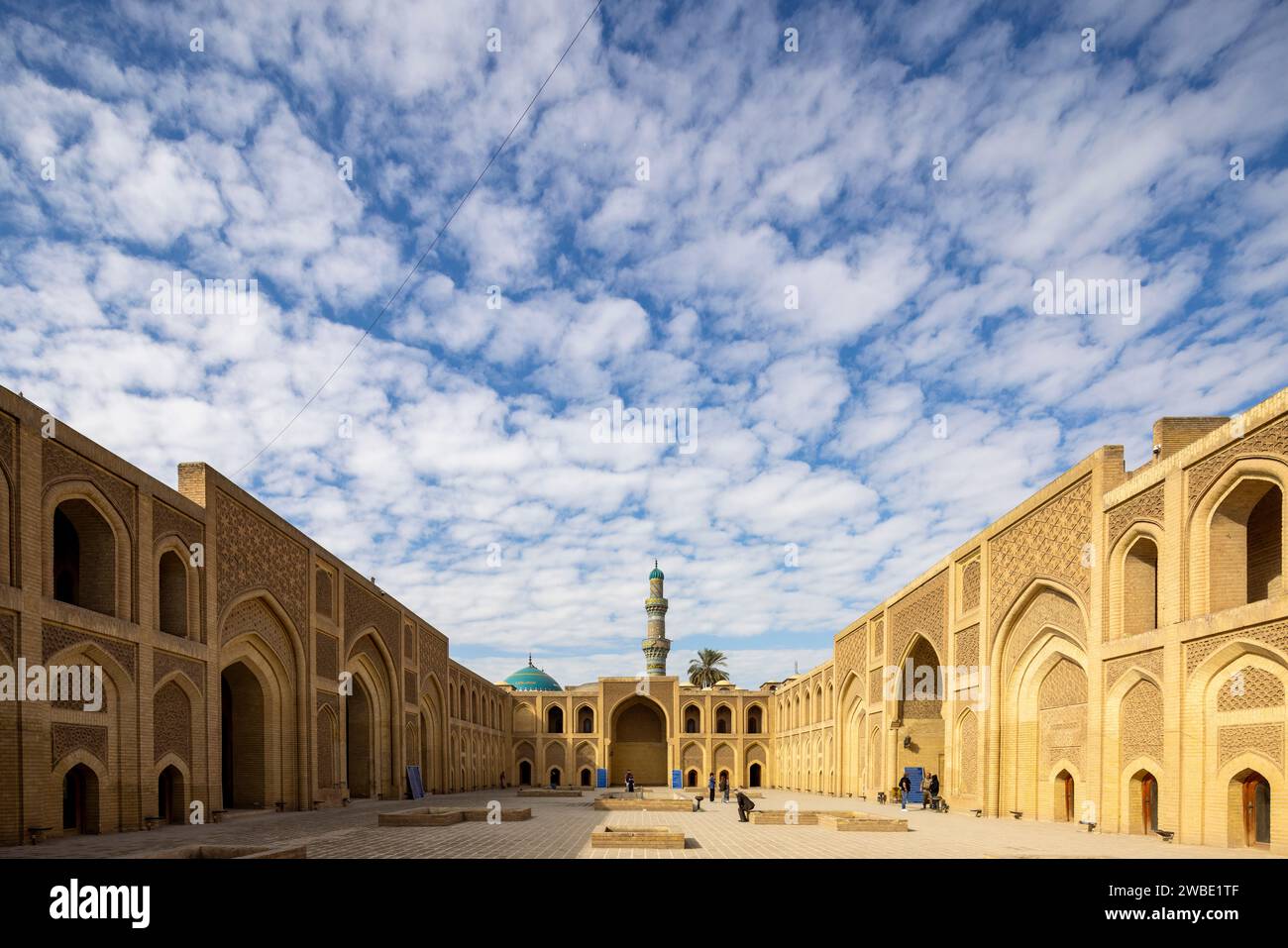 Vue de la cour intérieure, la Mustansiriya Madrasa, ère Abbasside 1227 EC, Bagdad, Irak Banque D'Images
