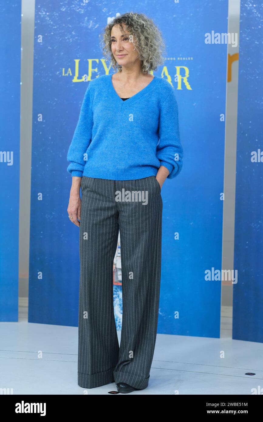 Sonia Almarcha assiste au photocall de Madrid pour 'la Ley Del Mar' à Torrespaña le 10 janvier 2024 à Madrid, Espagne. Banque D'Images