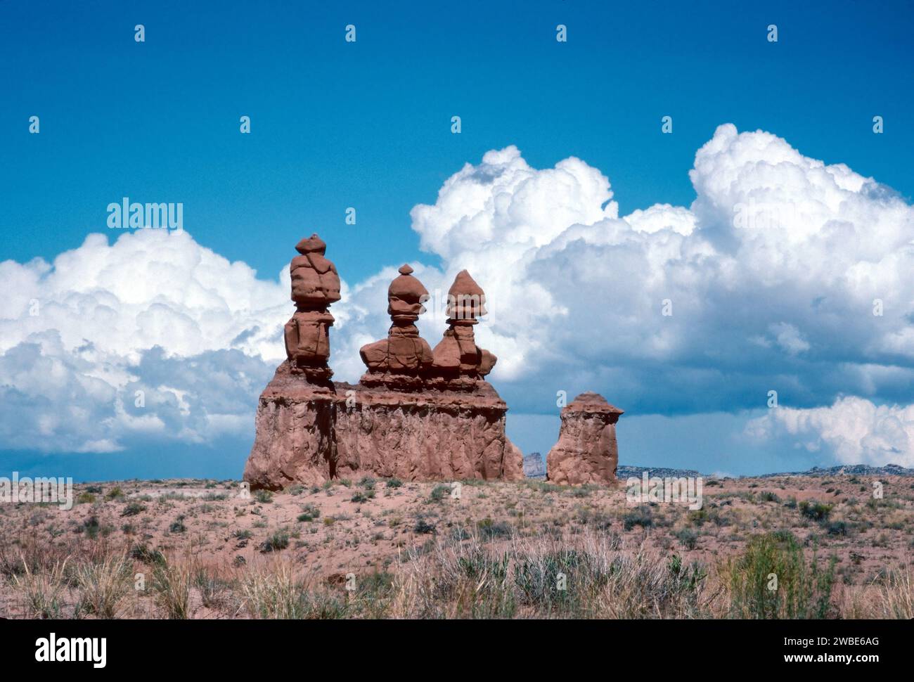 Paysage naturel de formations rocheuses calcaires et de grès à l'intérieur d'un parc national de l'utah et de l'arizona en amérique du Nord en été Banque D'Images