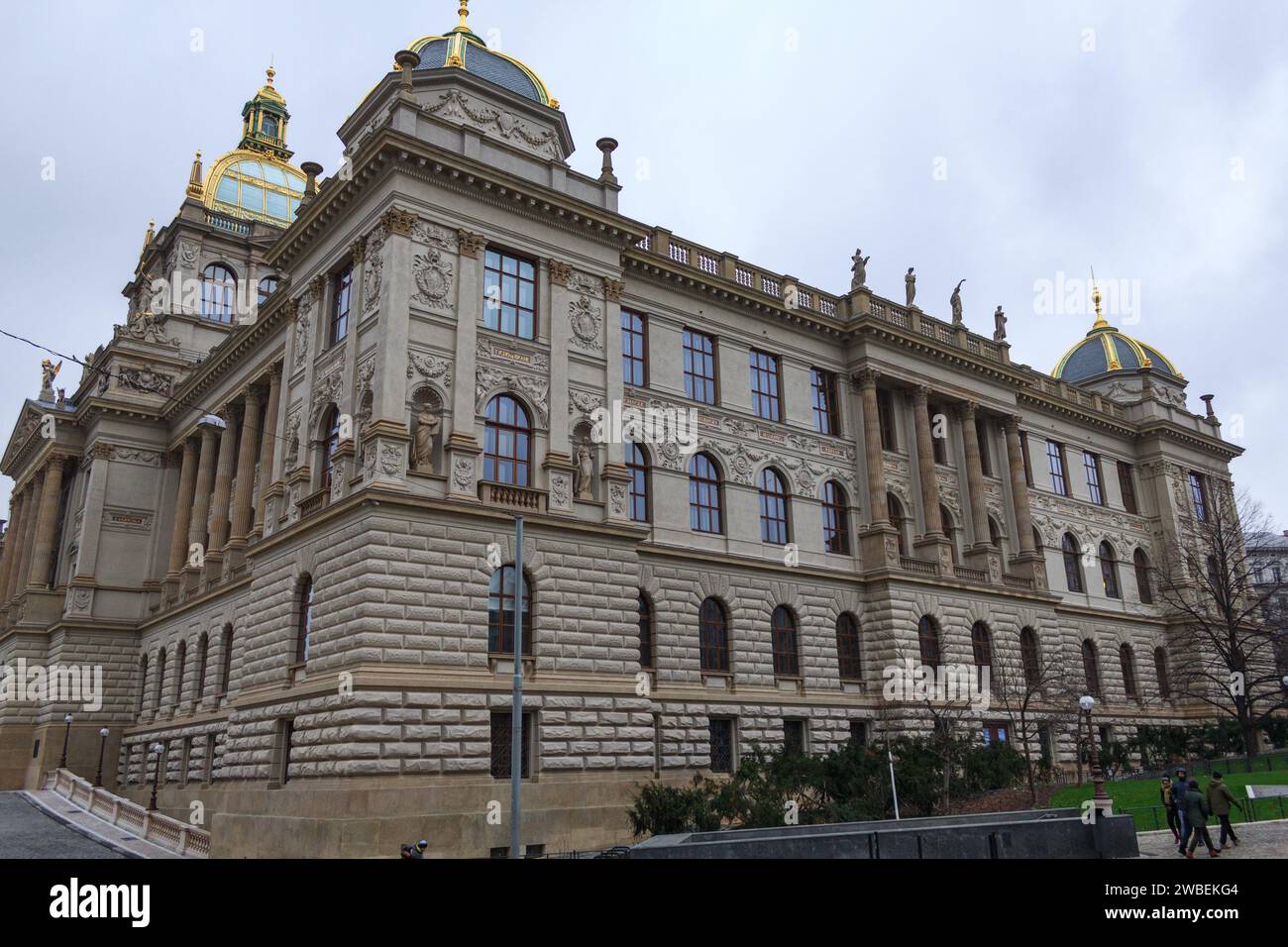 Photo du musée national de la république tchèque à Prague. Il a une grande histoire et a été endommagé dans la guerre de Wolrd 2 Banque D'Images