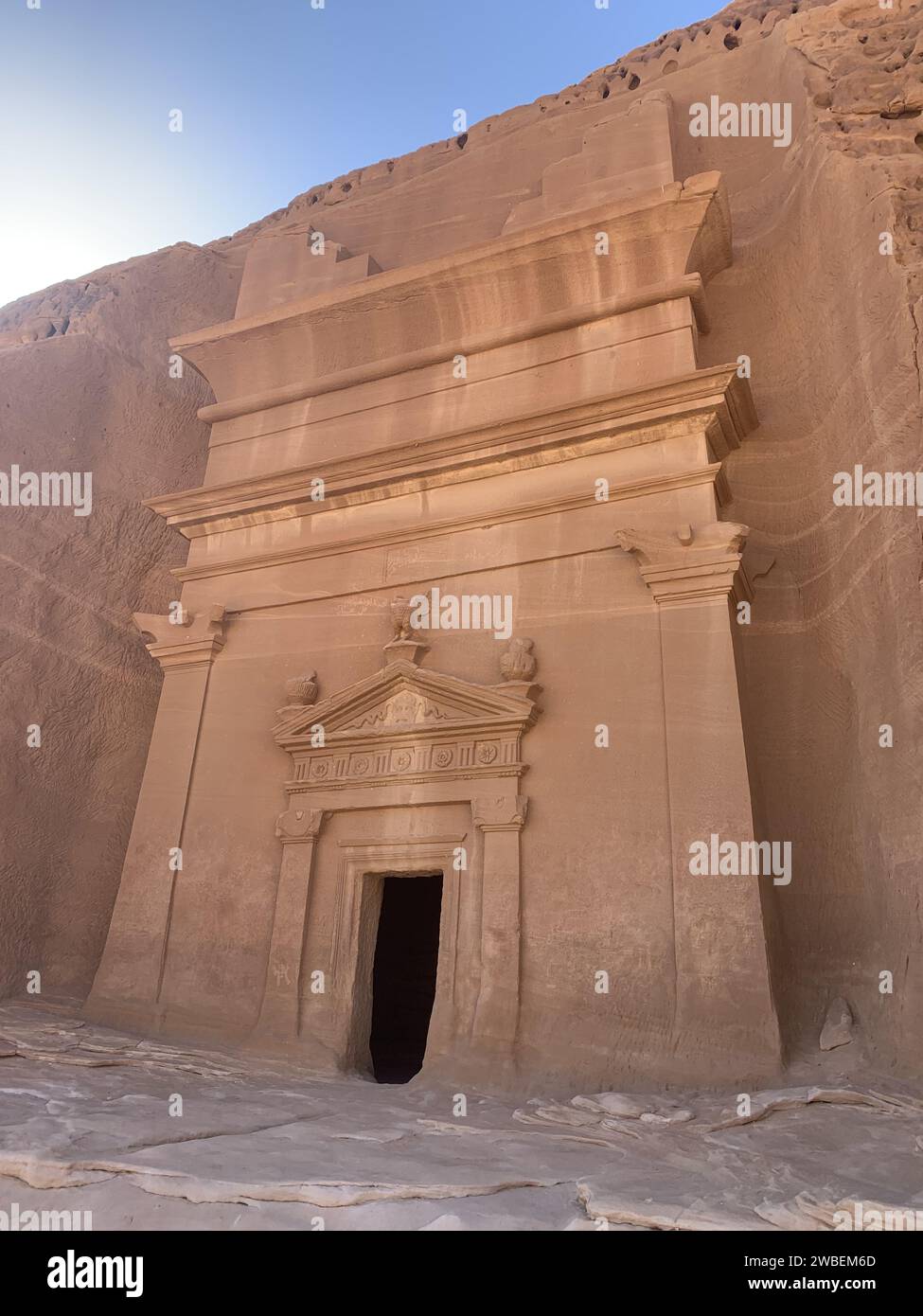 Les tombes de Hegra (alias Mada'in Salih ou Al-Hijr) l'ancienne ville de l'Empire nabatéen située près d'Al-Ula, en Arabie Saoudite Banque D'Images