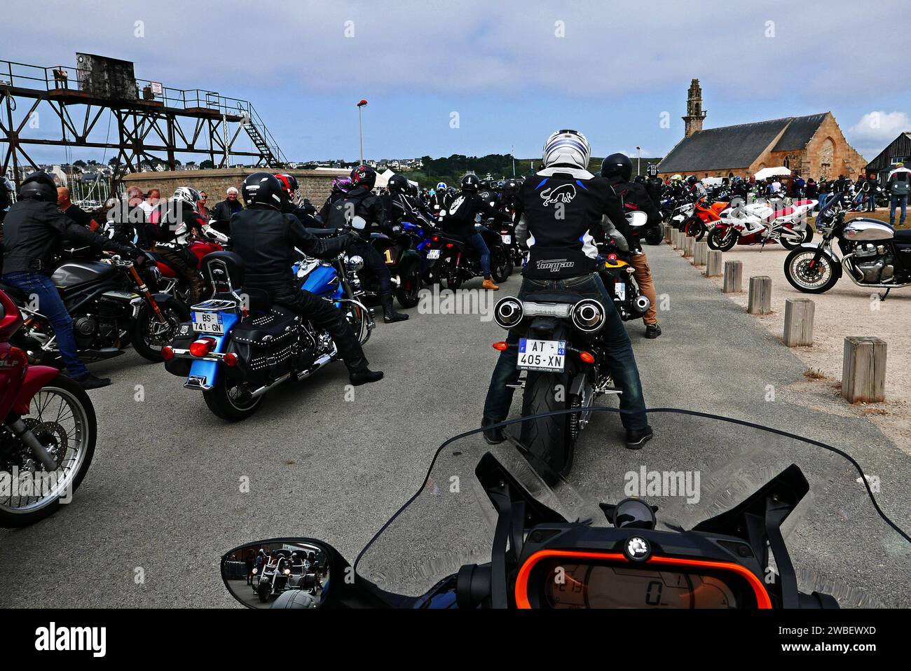 Camaret-sur-Mer, Chapelle notre-Dame de Rocamadour, pèlerinage des motards, Finistère, Bretagne, France, Europe Banque D'Images