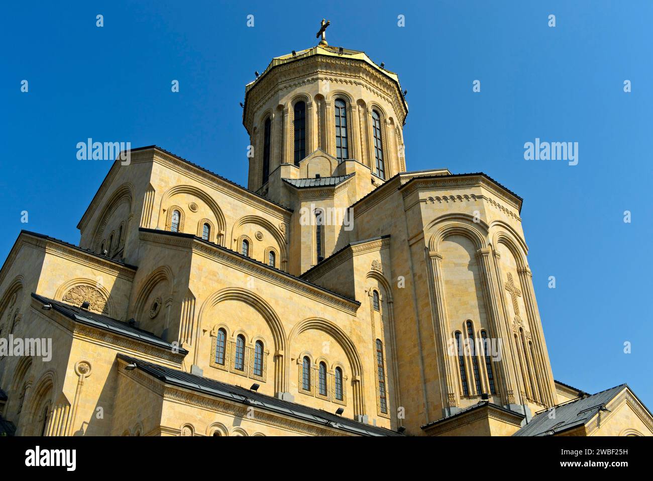 Cathédrale de Sameba, église de la Sainte Trinité, dans le quartier d'Avlabari, Tbilissi, Tbilissi, Géorgie Banque D'Images