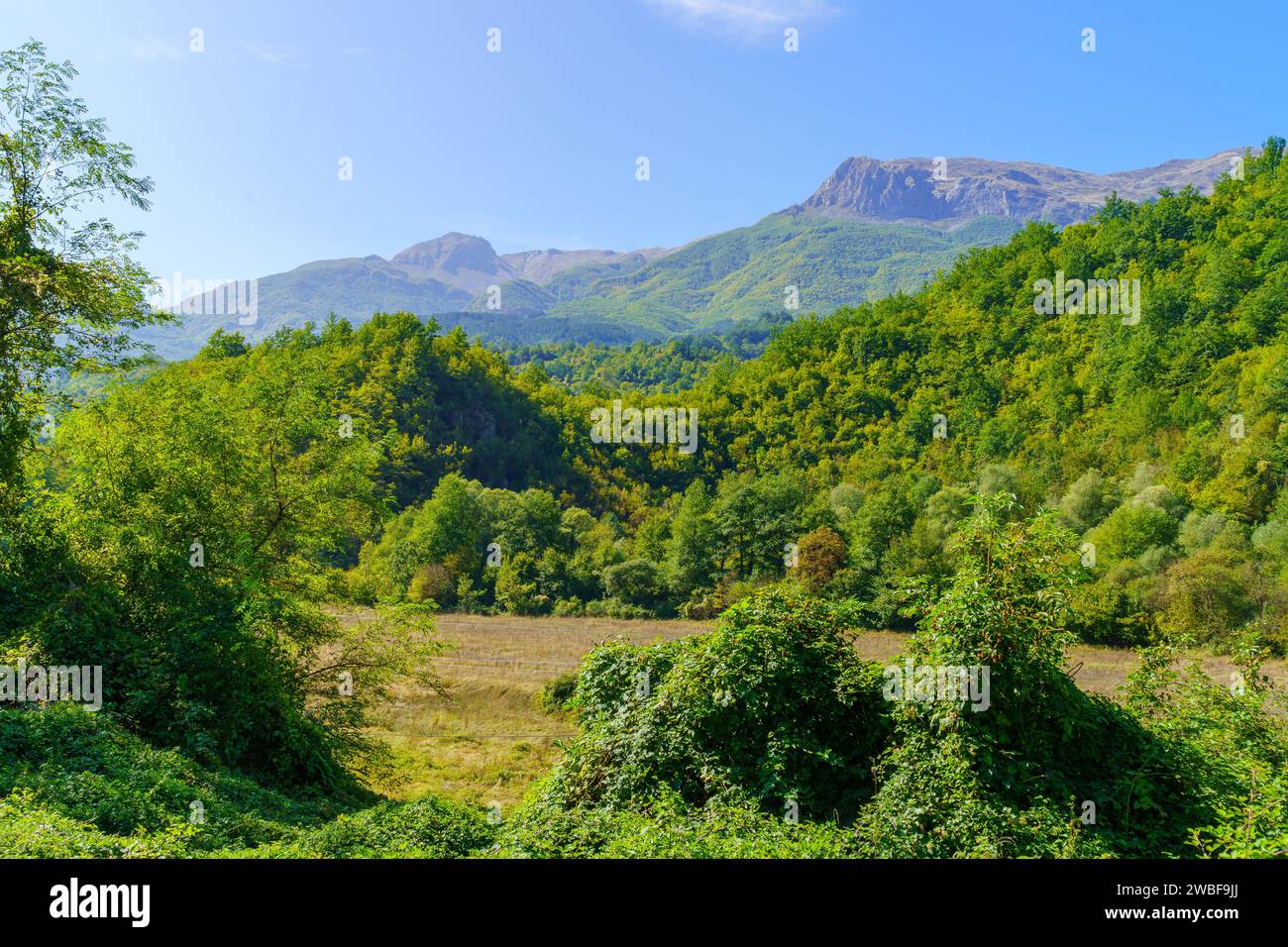Vue du paysage dans le parc national de Mavrovo, Macédoine du Nord Banque D'Images