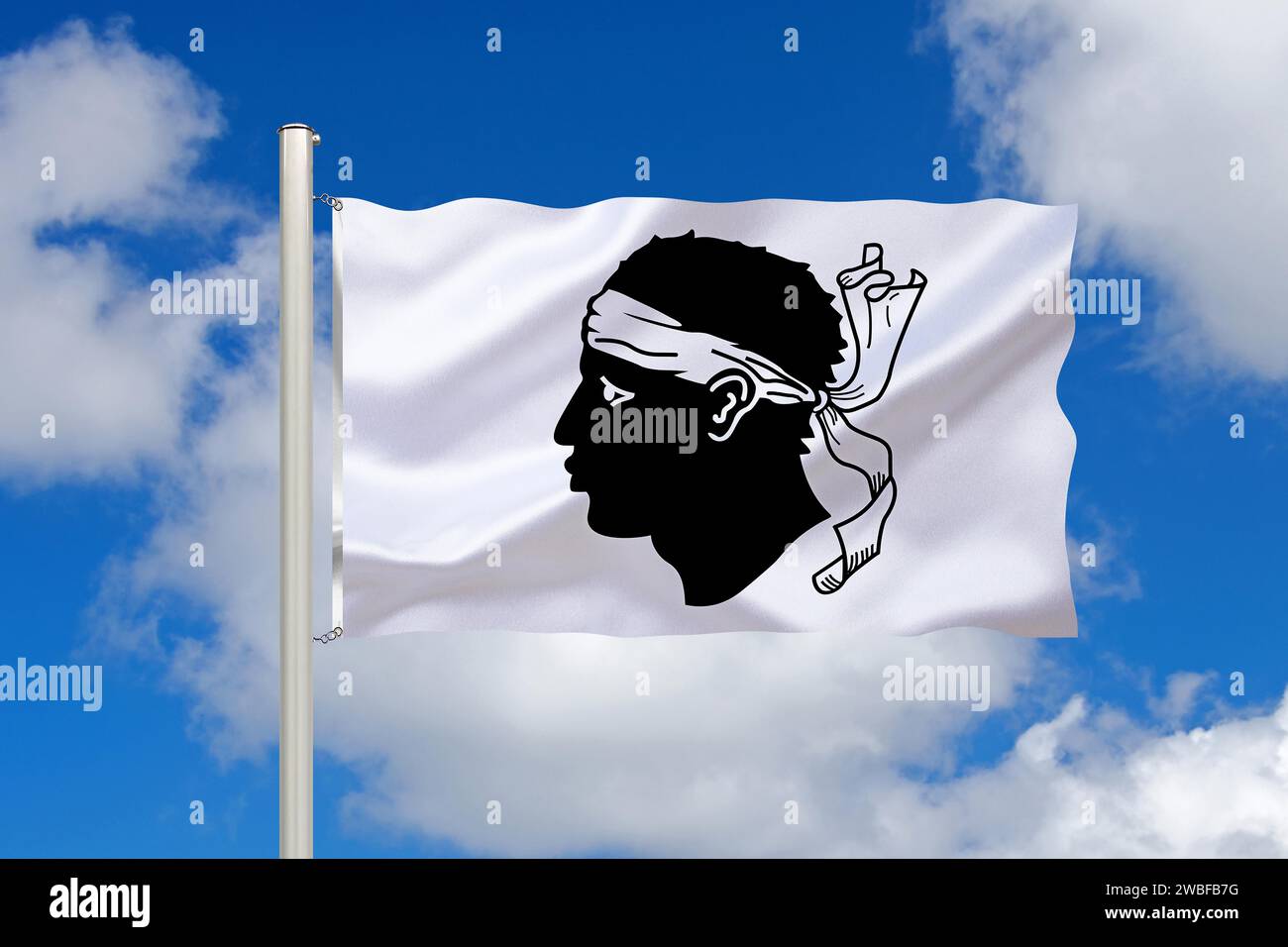 Le drapeau de l'île de Corse, Studio Banque D'Images