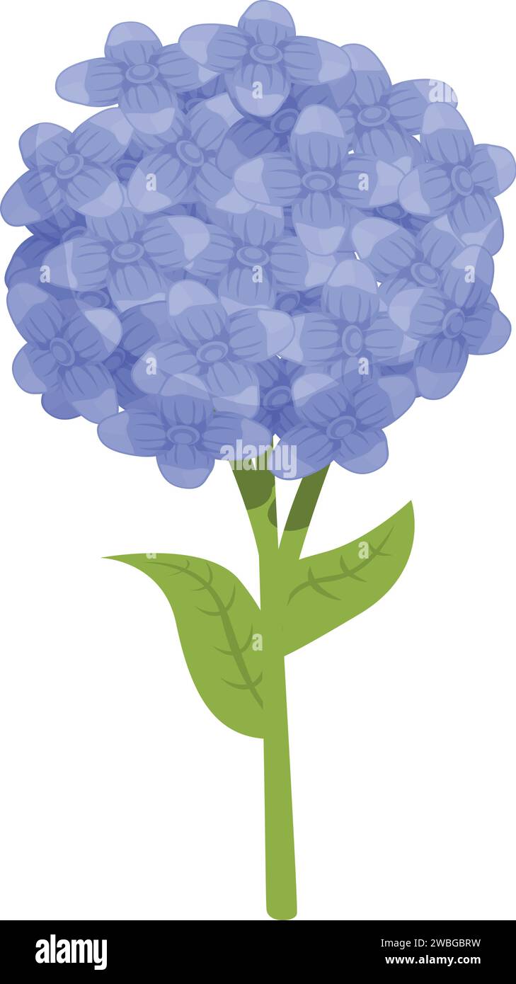 Vecteur de dessin animé d'icône de vent floral violet. Jardin floral. Style posY Illustration de Vecteur