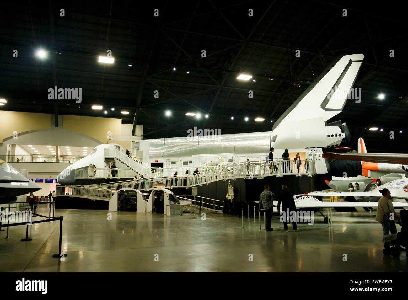 Simulateur de compartiment d'équipage à navette spatiale. CCT-1. Musée national de l'armée de l'air des États-Unis, Dayton, Ohio, États-Unis. Banque D'Images