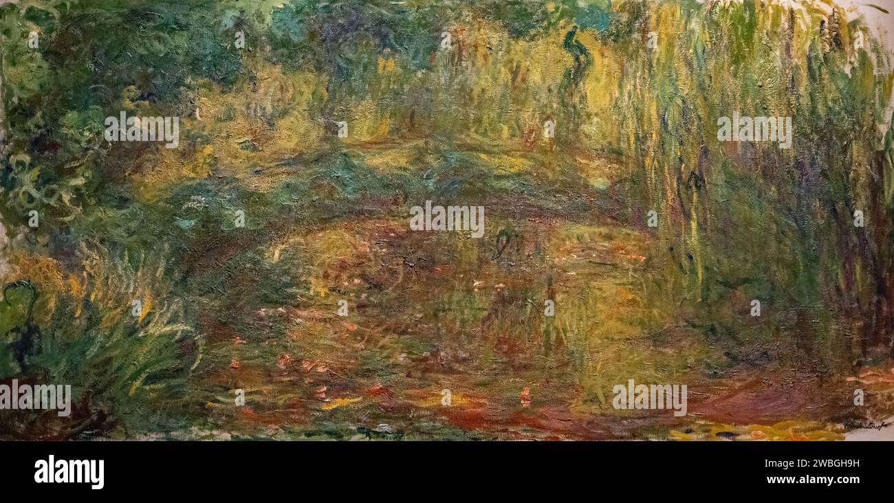 Peinture, 'le pont japonais' de Claude Monet en 1918 Banque D'Images