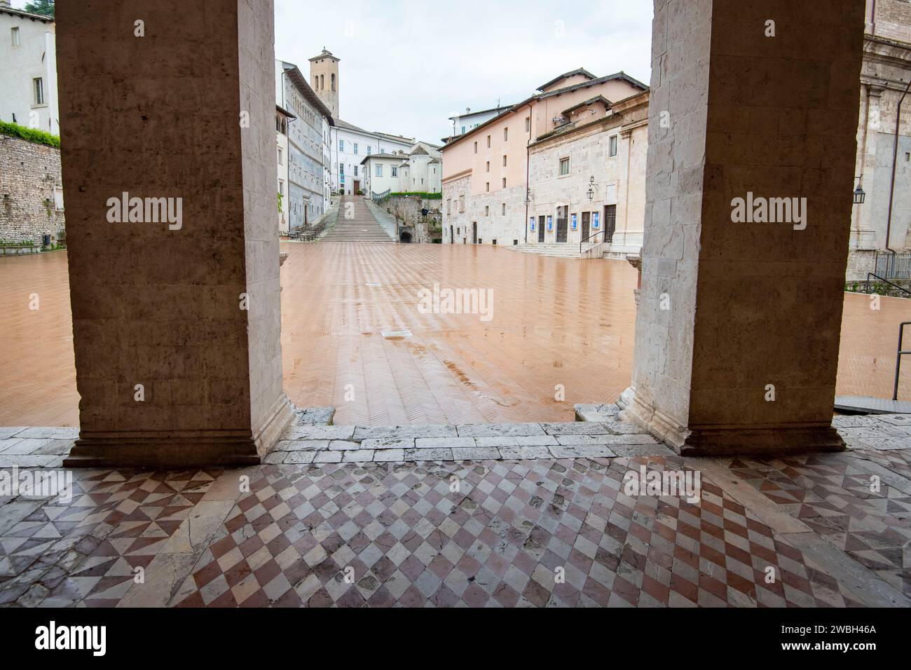 Cathédrale romaine de Spoleto - Italie Banque D'Images