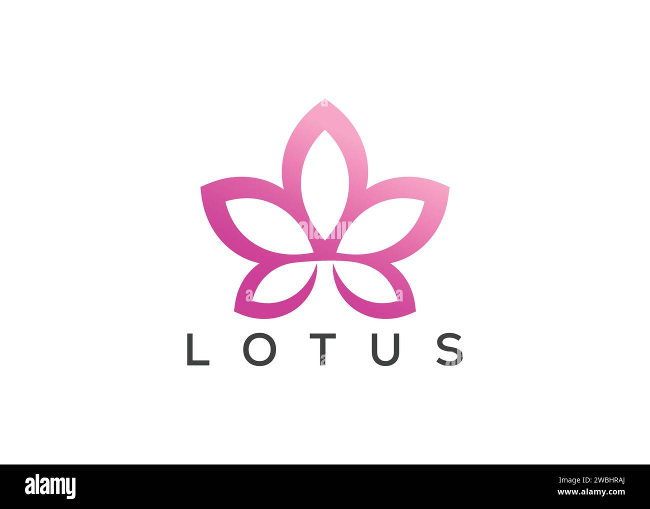 Conception de logo vecteur de fleur de Lotus Illustration de Vecteur