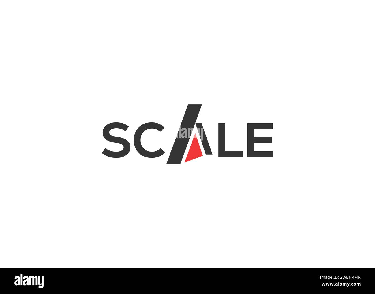 Modèle vectoriel de conception de logo de marque de lettre d'échelle Illustration de Vecteur