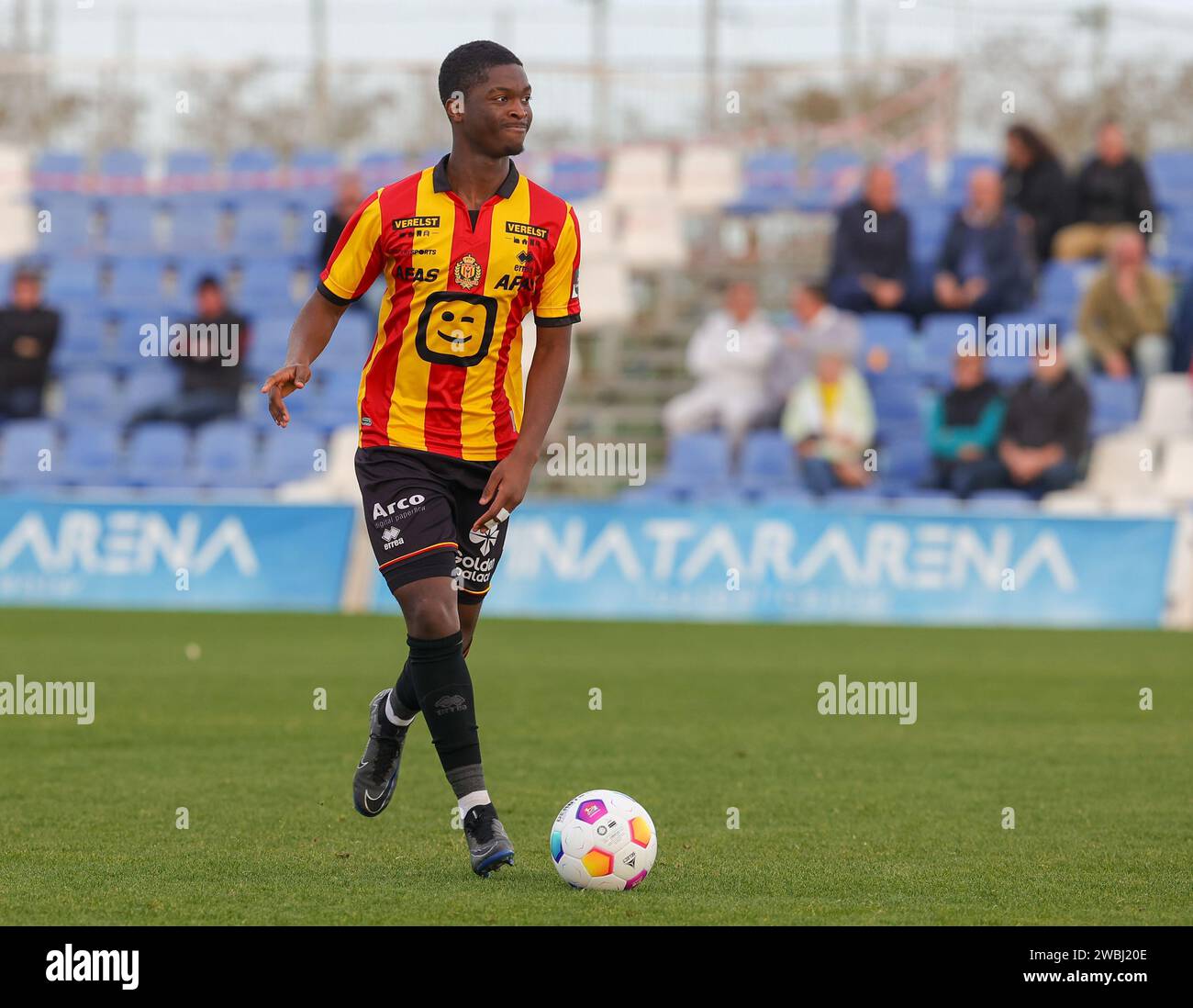 San Pedro Del Pinatar, Espagne. 10 janvier 2024. Dirk Asare (36 ans) de KV Mechelen photographié lors d'un match amical entre YR KV Mechelen et Hertha BSC le mercredi 10 janvier 2024 à San Pedro Del Pinatar, Espagne. Crédit : Sportpix/Alamy Live News Banque D'Images