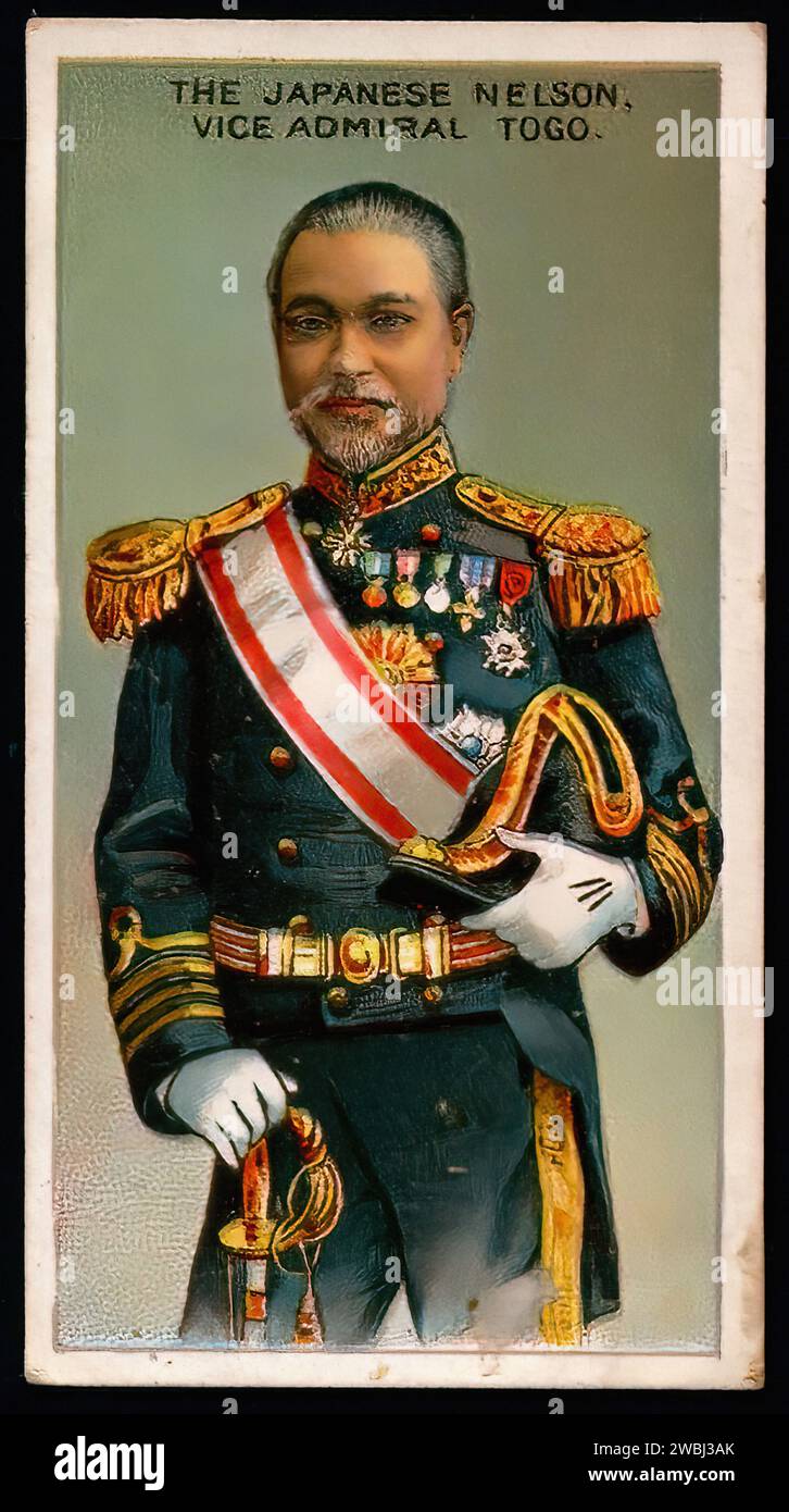 Vice Admiral Togo - Illustration de carte de cigarette vintage Banque D'Images