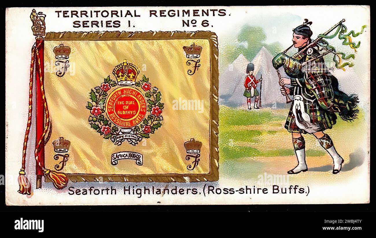 Seaforth Highlanders - Illustration de carte de cigarette vintage Banque D'Images