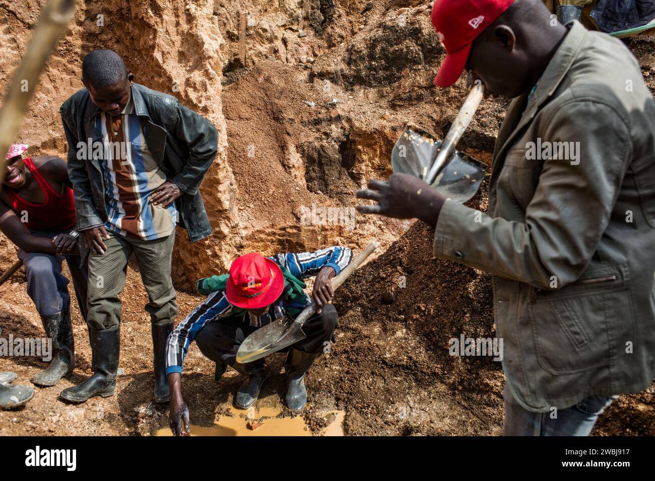 Exploitation minière en République démocratique du Congo, Afrique, Nord Kivu Banque D'Images