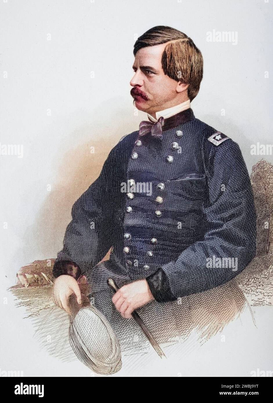 Nathaniel Prentiss Banks, auch Nathaniel Prentice Banks (geboren 30. Janvier 1816 à Waltham, Massachusetts, verstorben 1. Septembre 1894 ebenda), war ein amerikanischer Politiker. Nach einem Foto von Matthew Brady (1824-1896), Historisch, digital restaurierte Reproduktion von einer Vorlage aus dem 19. Jahrhundert, Date d'enregistrement non indiquée Banque D'Images