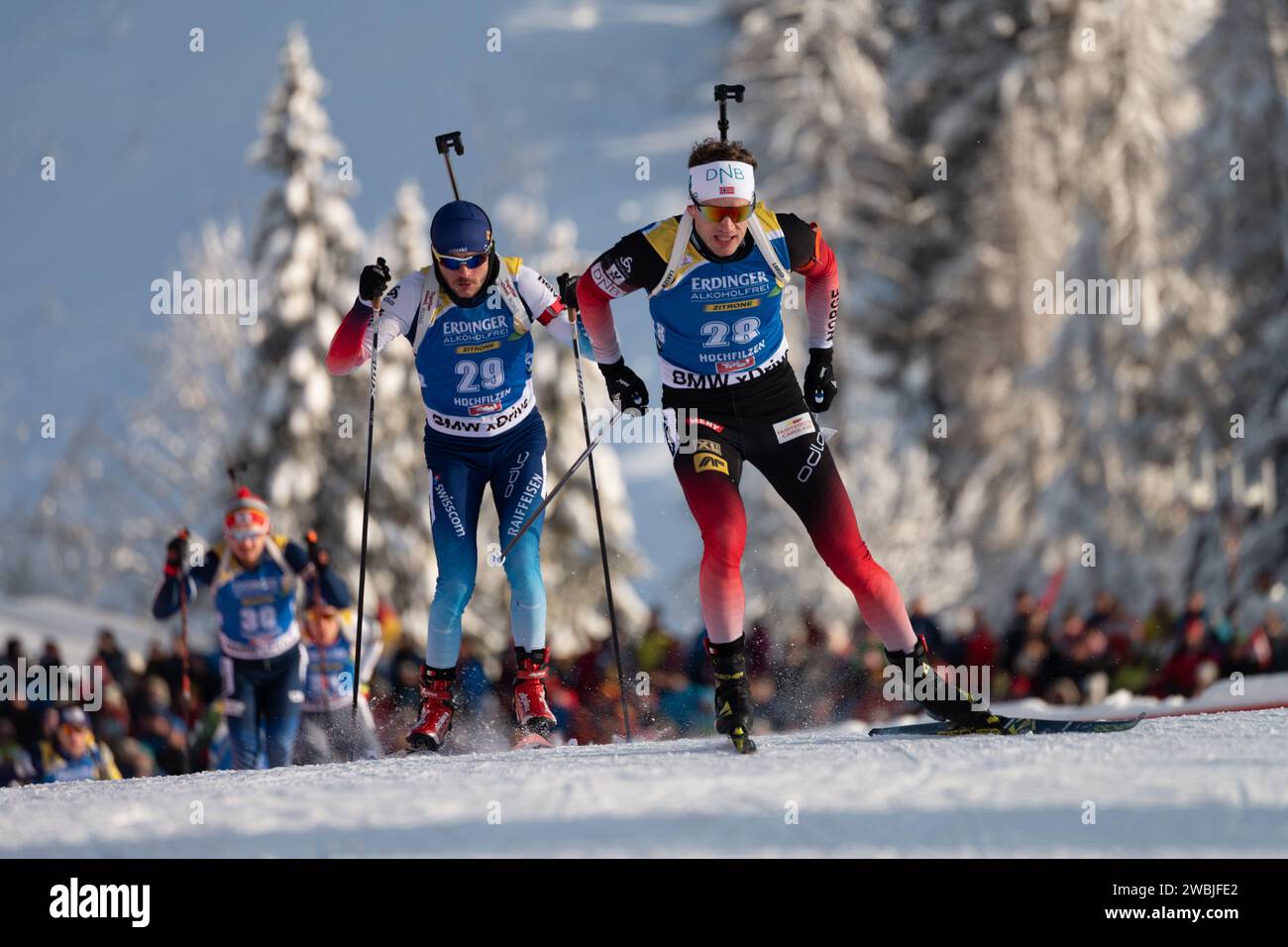 BOE Tarjei NOR Biathlon Welt Cup 12,5 KM Verfolgung der Herren à Hochfilzen, Österreich am 15.12.2018 Banque D'Images