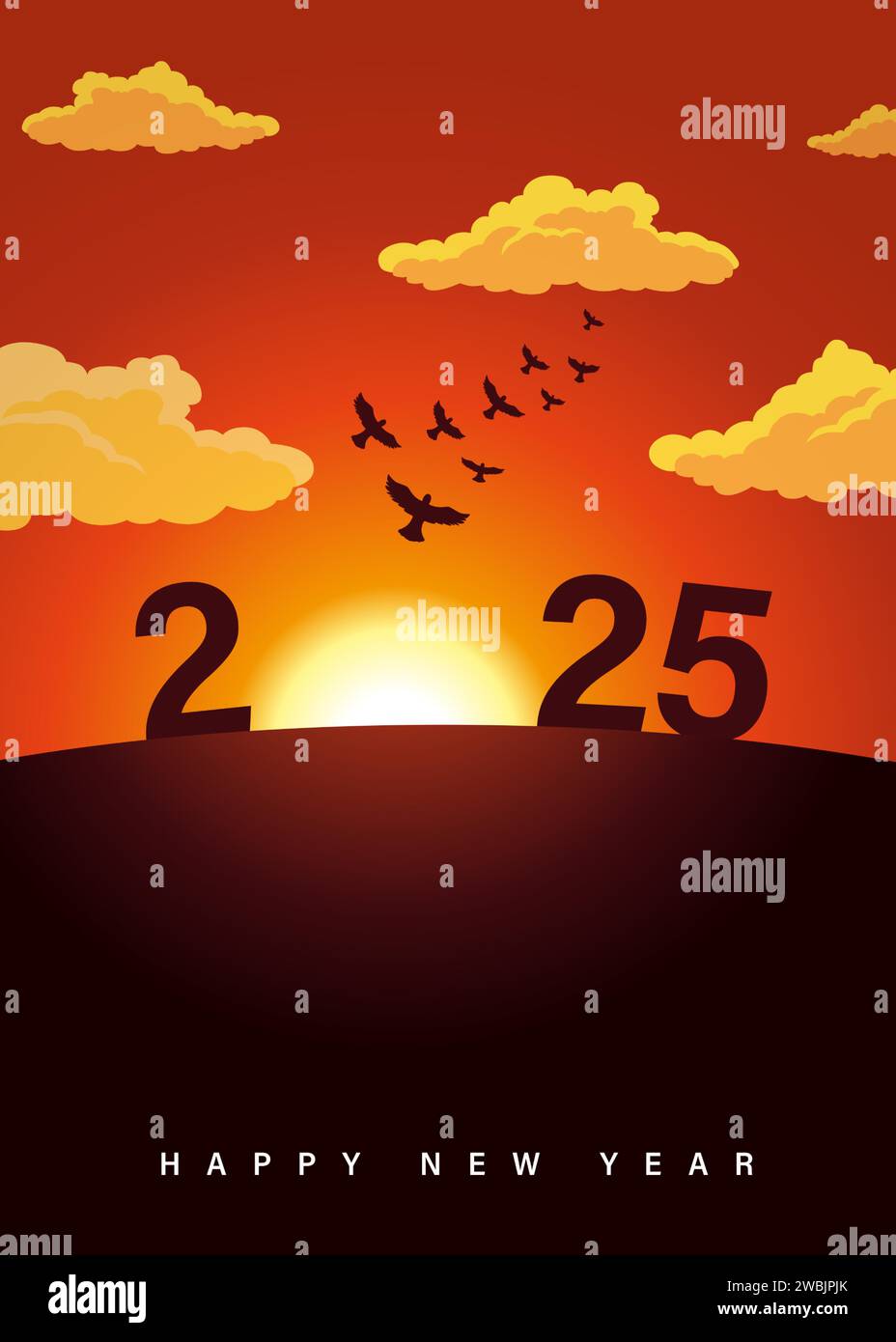 Carte de voeux 2025 Banque d'images vectorielles Alamy