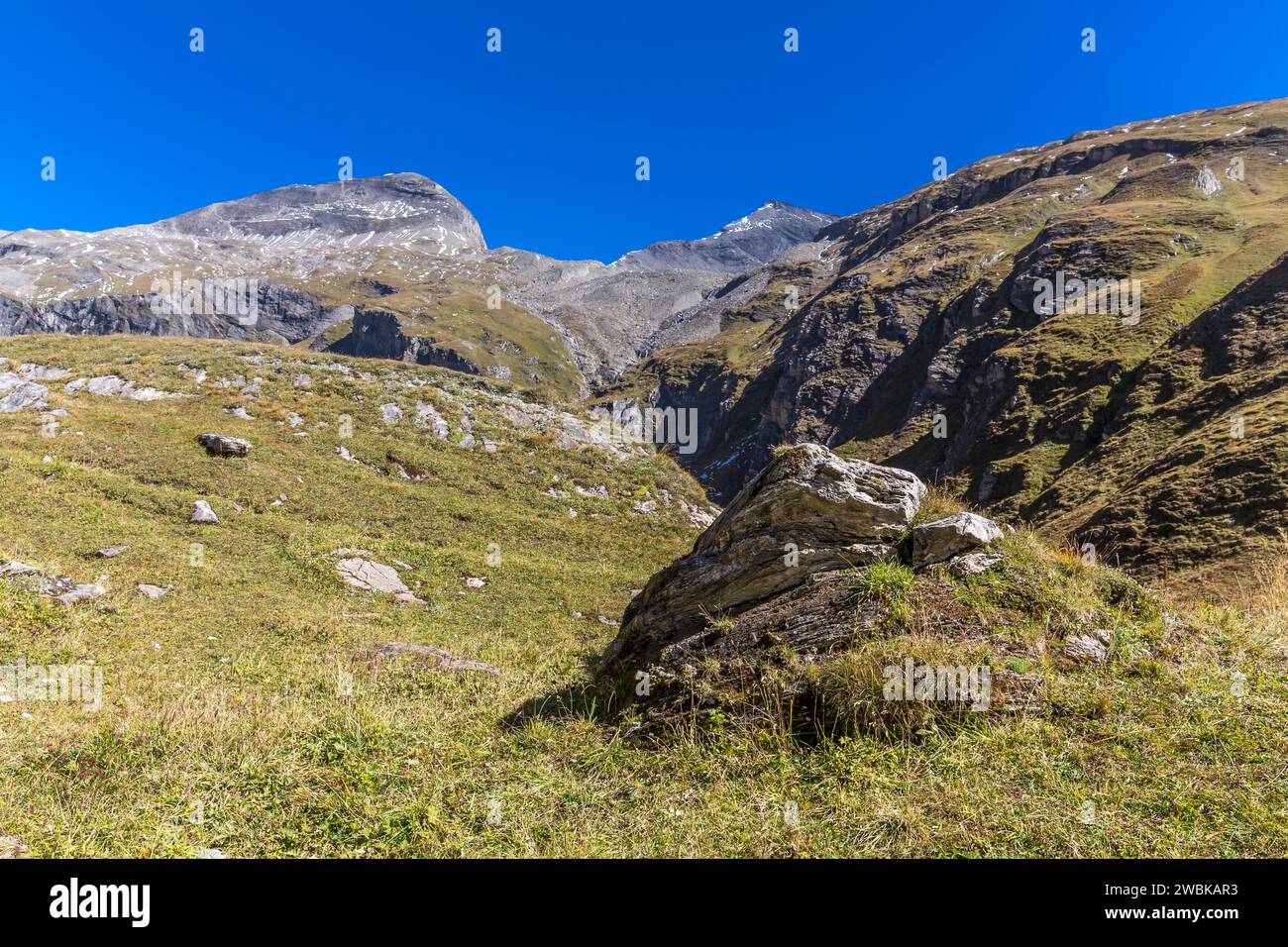 Schartenkopf 2857 m, Spielmann, 327 m, et Untere Pfandlscharte, Grossglockner High Alpine Road, Hohe Tauern National Park, Autriche, Europe Banque D'Images