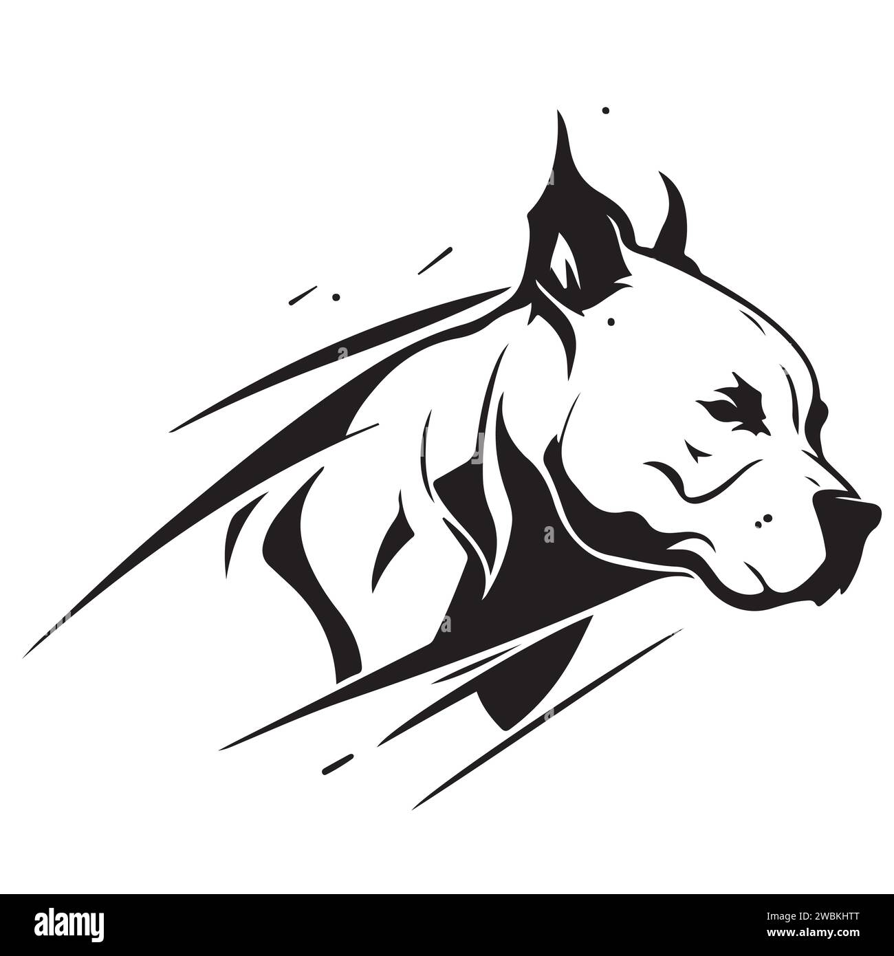 Modèle vectoriel de conception d'illustration de logo de chien. Illustration vectorielle Illustration de Vecteur