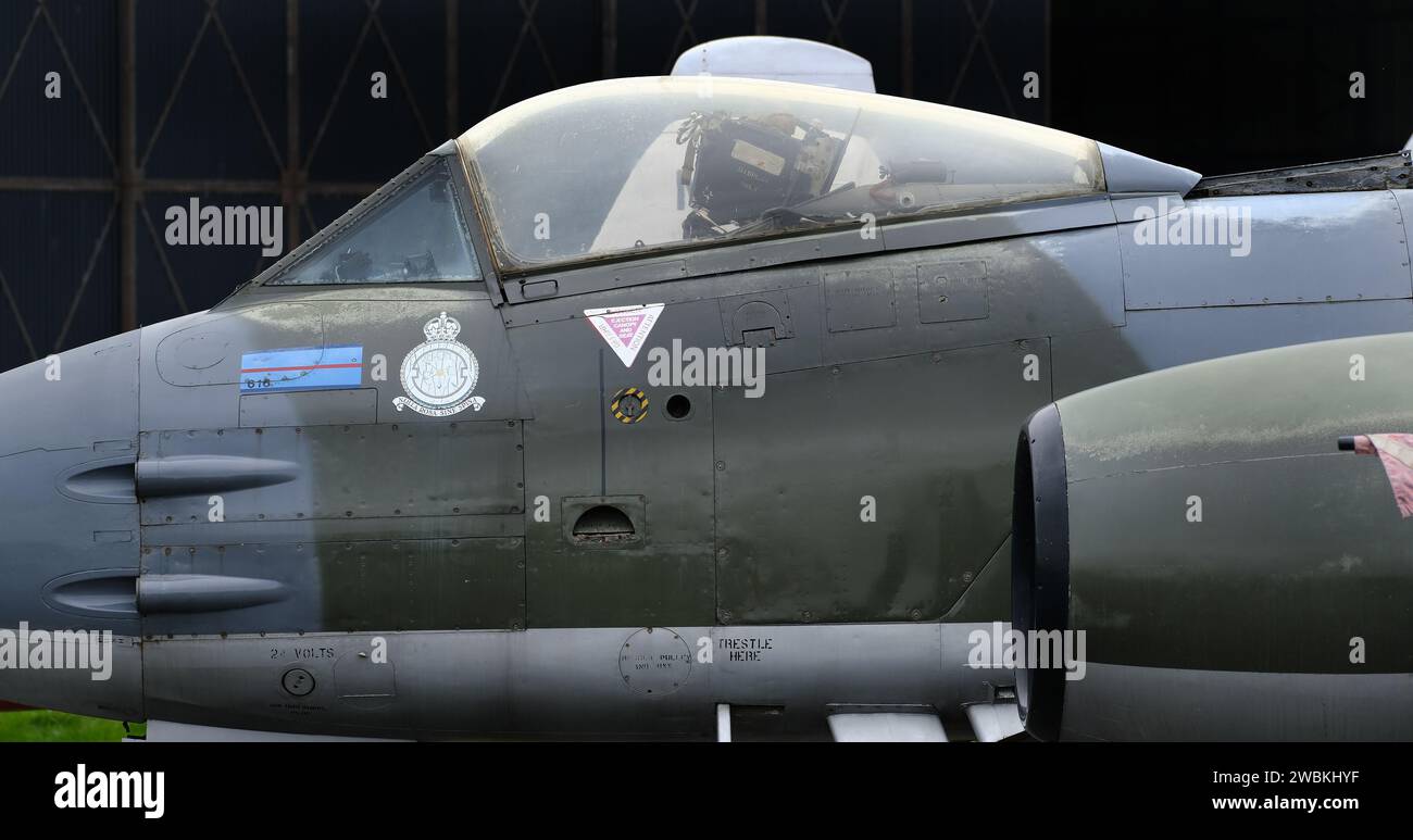 Le Gloster Meteor fut le premier chasseur à réaction britannique et le seul avion à réaction des alliés à s'engager dans des opérations de combat pendant la Seconde Guerre mondiale. Banque D'Images
