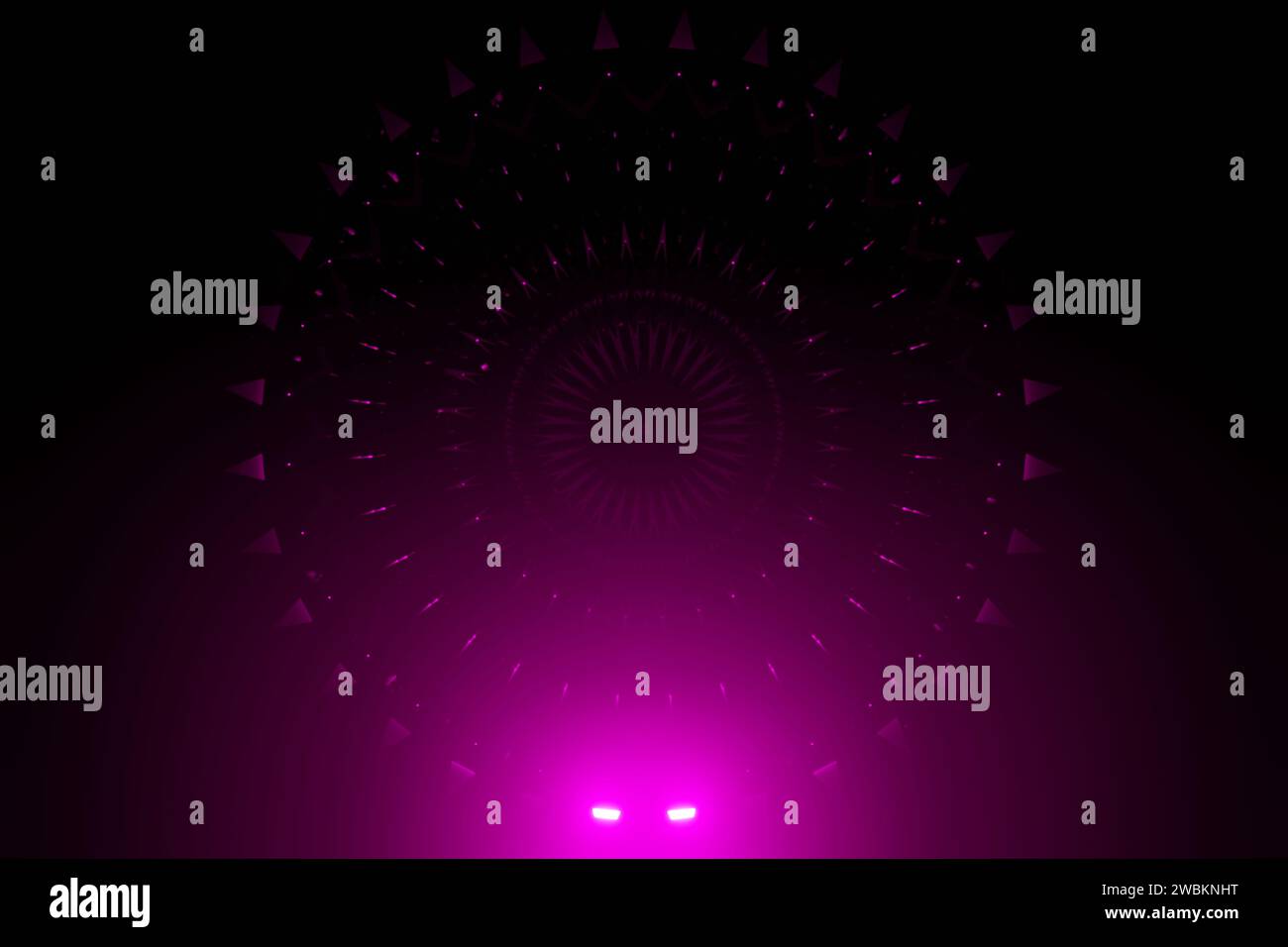 Fond abstrait généré numérique avec fond de cercles violets brillants Banque D'Images