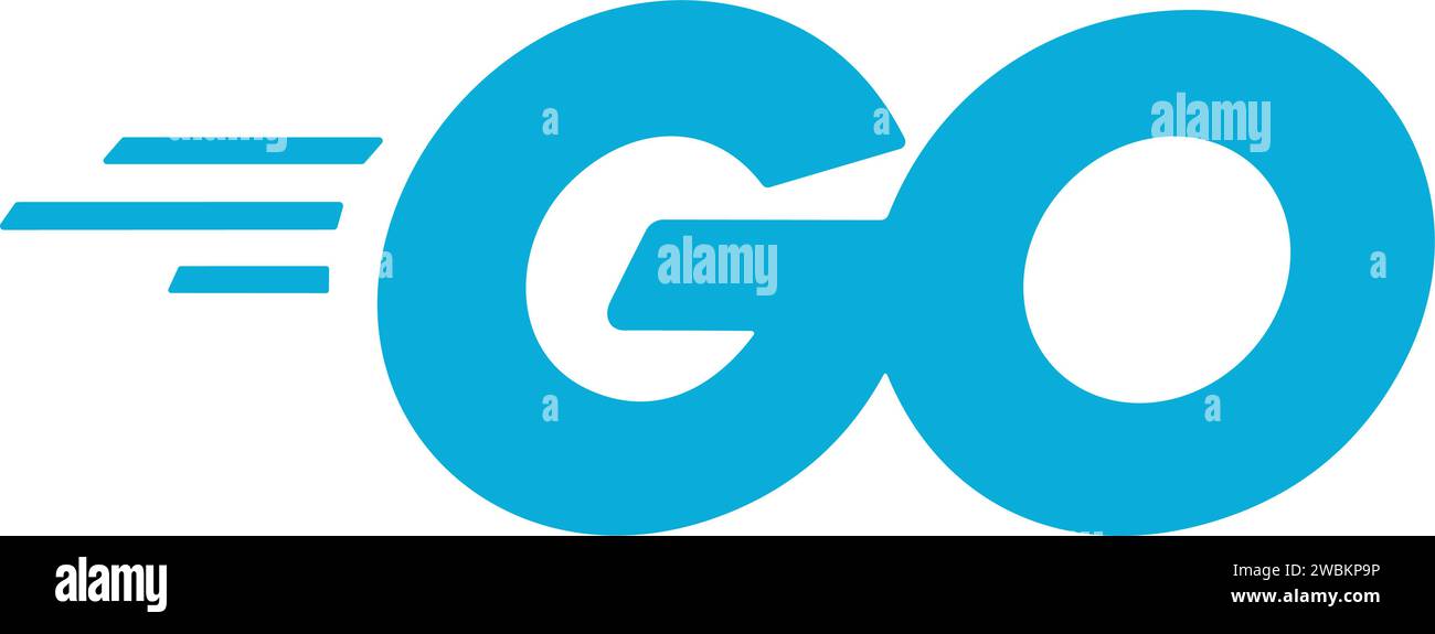 Ensemble de logos de langages informatiques de script et de programmation les plus populaires. Langage de codage GO logo vectoriel. Illustration de Vecteur