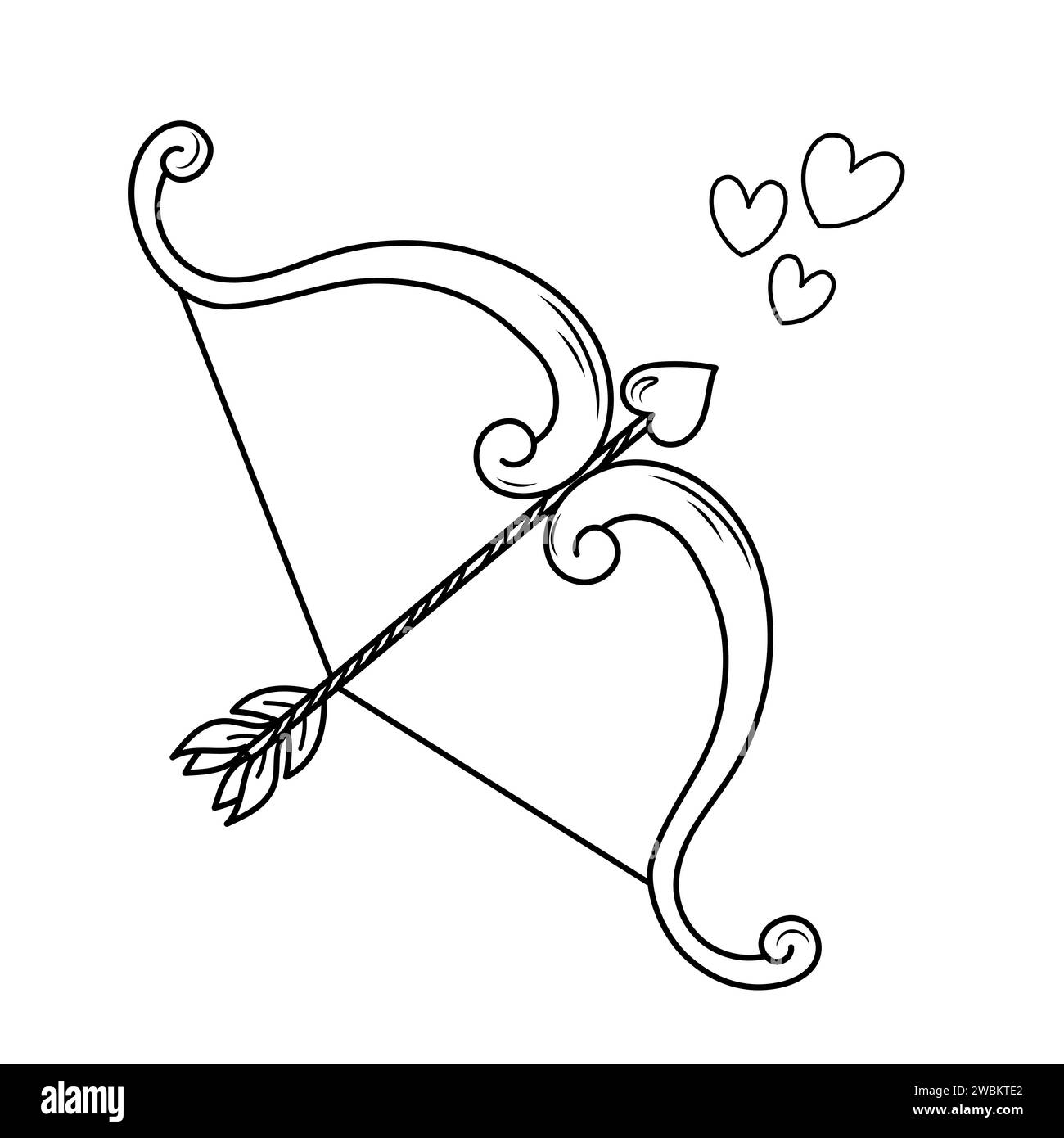 icône linéaire de l'arc et de la flèche de Cupidon. illustration de la  ligne mince. symbole de contour de la Saint-Valentin. dessin de contour  isolé de vecteur 4617944 Art vectoriel chez Vecteezy