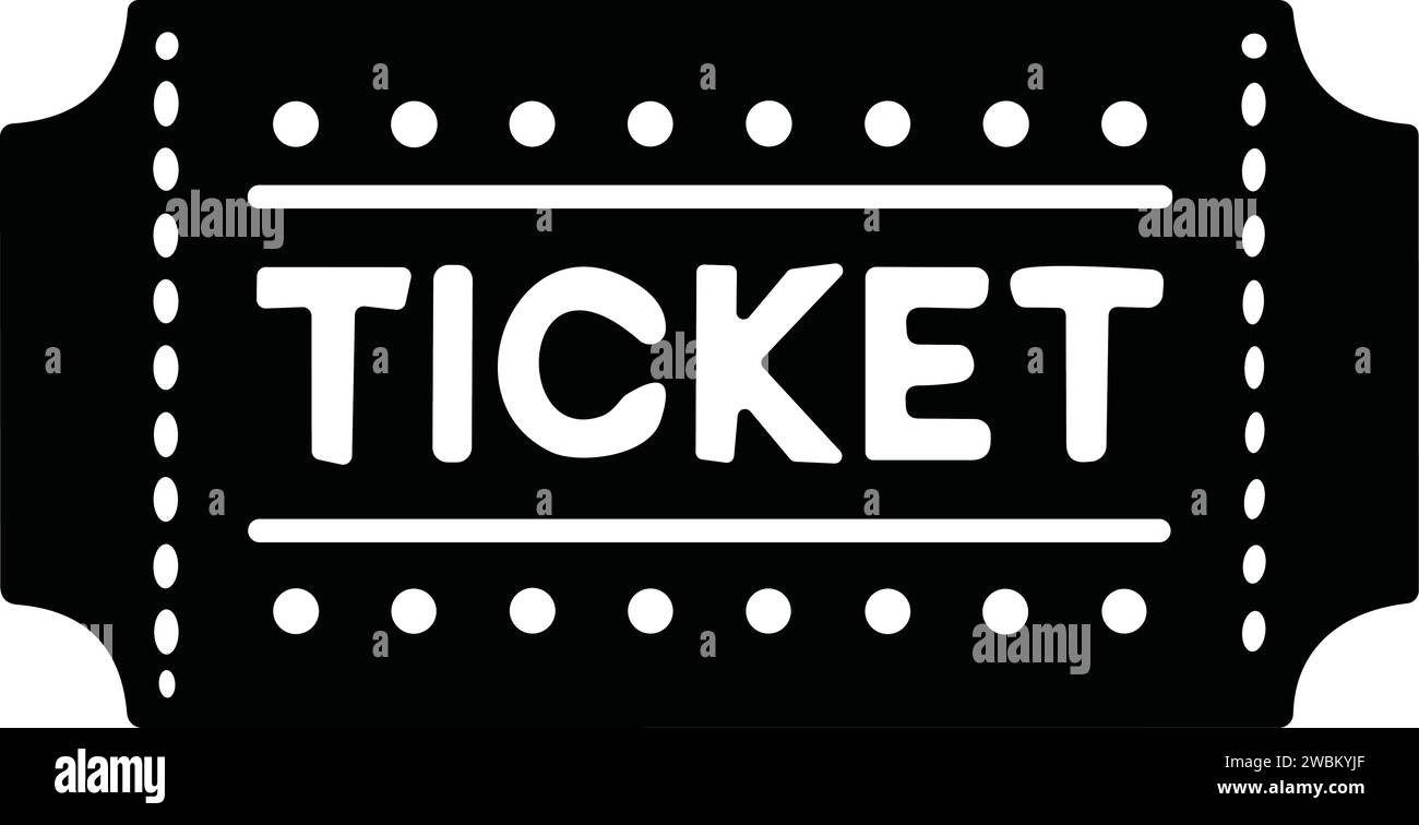 Billet de cinéma, théâtre, concert, pièce de théâtre, fête, événement, festival, match noir. Jeu de modèles réalistes. Icône de ticket pour le site Web. illustration vectorielle Illustration de Vecteur