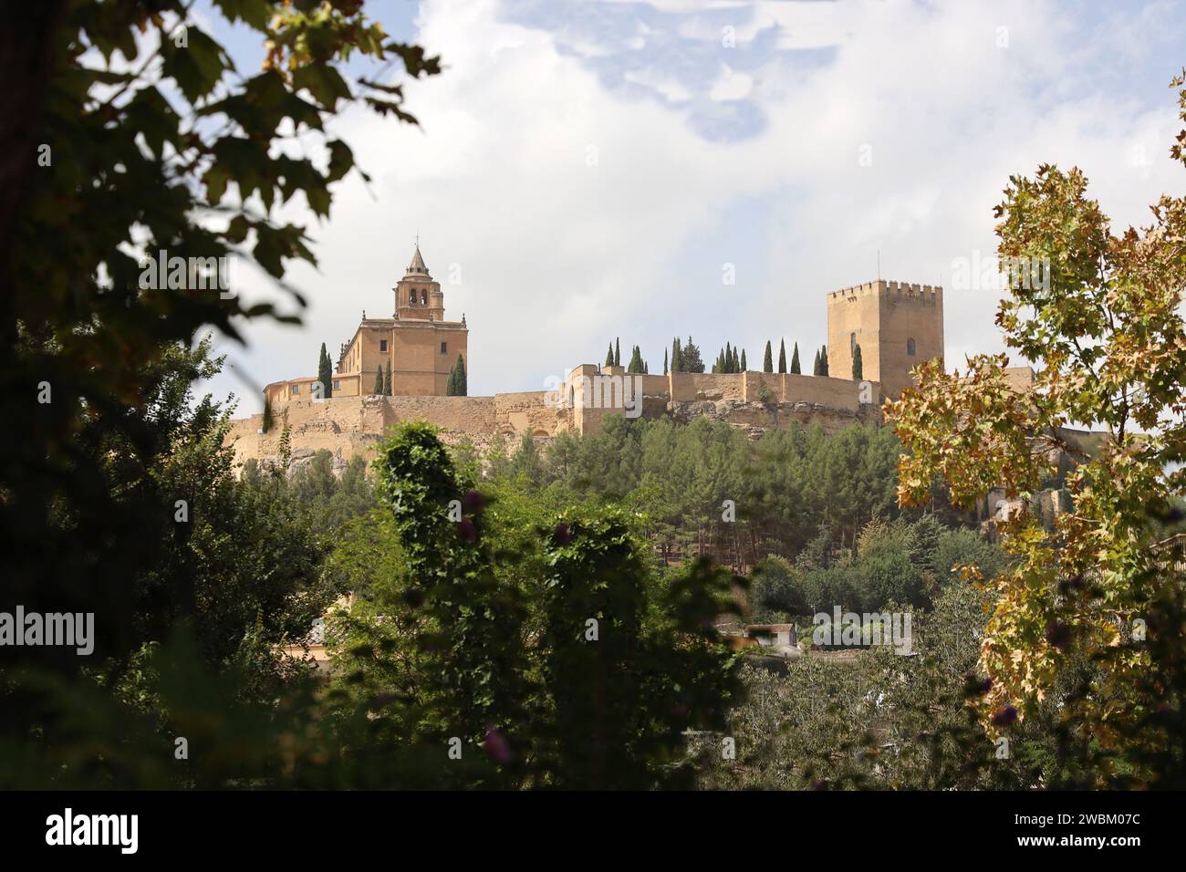 La Mota, élevée de 1029 mètres la forteresse arabe d'Alcala la Real, Jaén, Andalousie, Espagne. Personne. Fortaleza de la Mota. fort islamique. Banque D'Images