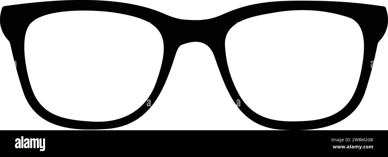 Lunettes. Icône du modèle de lunettes Vector. Lunettes de soleil, lunettes, Silhouette. Vecteur stock d'accessoires optiques mâles et femelles élégants. Illustration de Vecteur