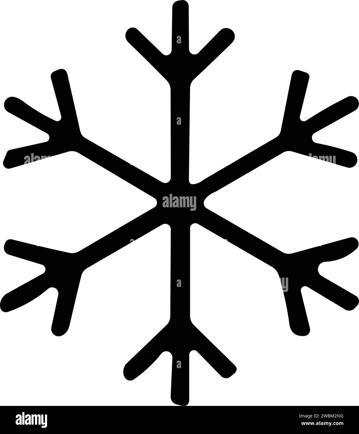icône de ligne fine flocons de neige. flocon de neige simple, pour rapport, présentation, diagramme, conception web. symbole de glace Illustration de Vecteur