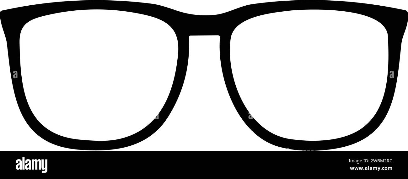 Lunettes. Icône du modèle de lunettes Vector. Lunettes de soleil, lunettes, Silhouette. Vecteur stock d'accessoires optiques mâles et femelles élégants. Illustration de Vecteur