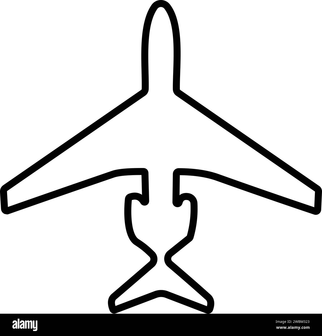 Icônes d'avion. Style de ligne d'avions. avion à réaction. symbole de voyage en avion. Illustration de Vecteur