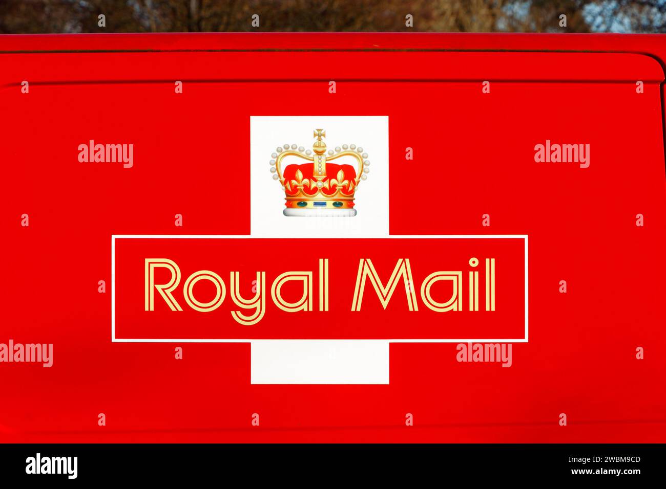 Gros plan logo du bureau de poste Royal Mail sur le scandale van Postmasters 2024 Banque D'Images