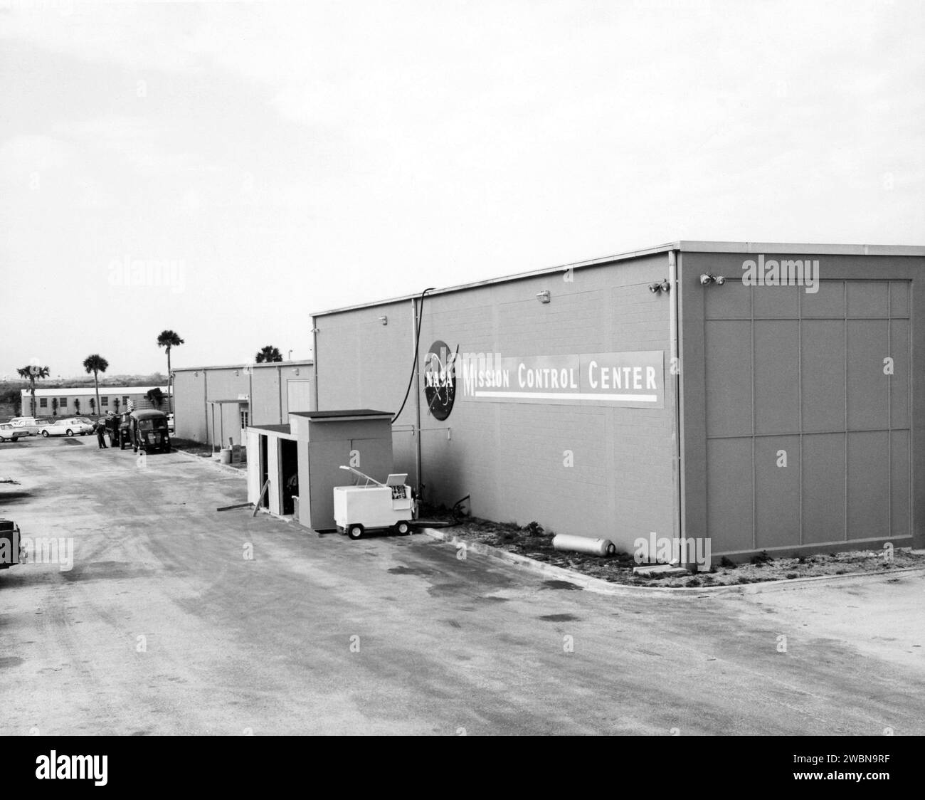 Le Centre de contrôle de mission de Cape Canaveral a géré les missions du projet Mercury et les trois premiers vols Gemini, devenant plus tard une exposition publique avec de l'équipement déplacé au Kennedy Space Center Visitor Complex. Banque D'Images