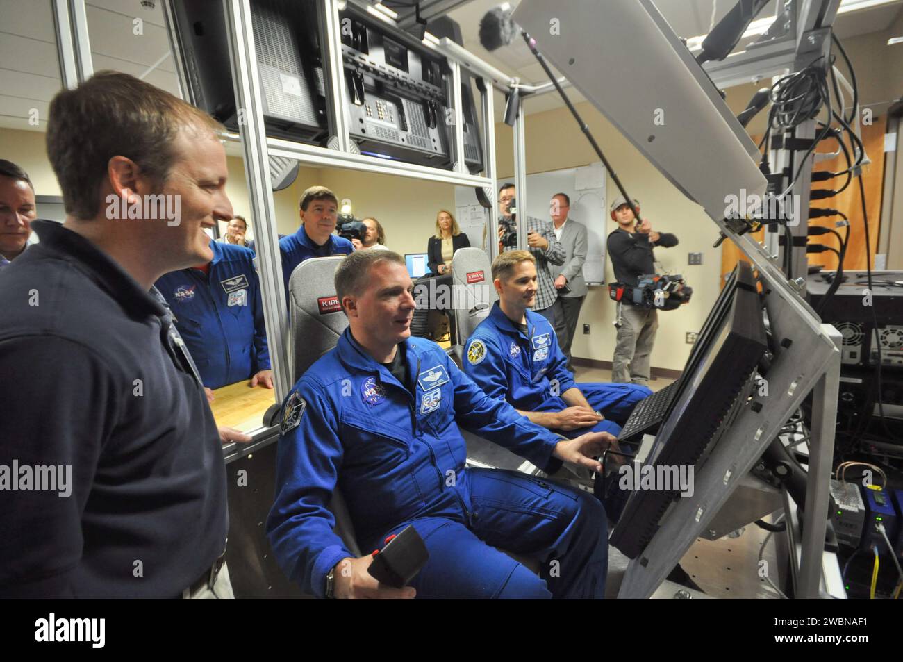 L’astronaute Terry Virts a assisté à la Journée des médias Orion à l’installation de Lockheed Martin à Waterton, à Littleton, Colorado, le 21 octobre 2011, mettant en lumière le programme des engins spatiaux Orion. Banque D'Images