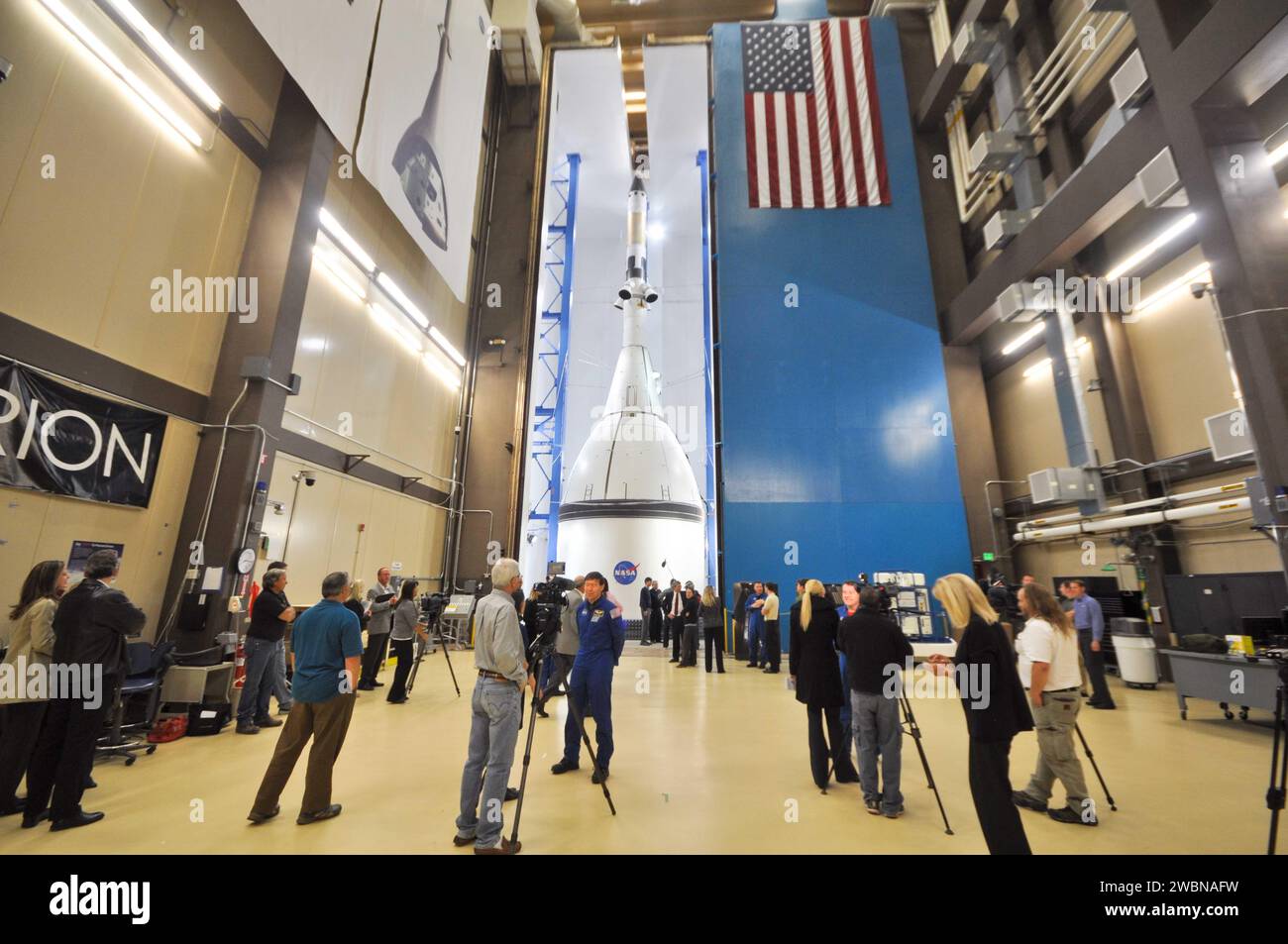 Lockheed Martin a organisé la Journée des médias Orion à son usine de Waterton à Littleton, Colorado, le 21 octobre 2011, présentant le vaisseau spatial Orion et des informations sur le programme aux participants. Banque D'Images